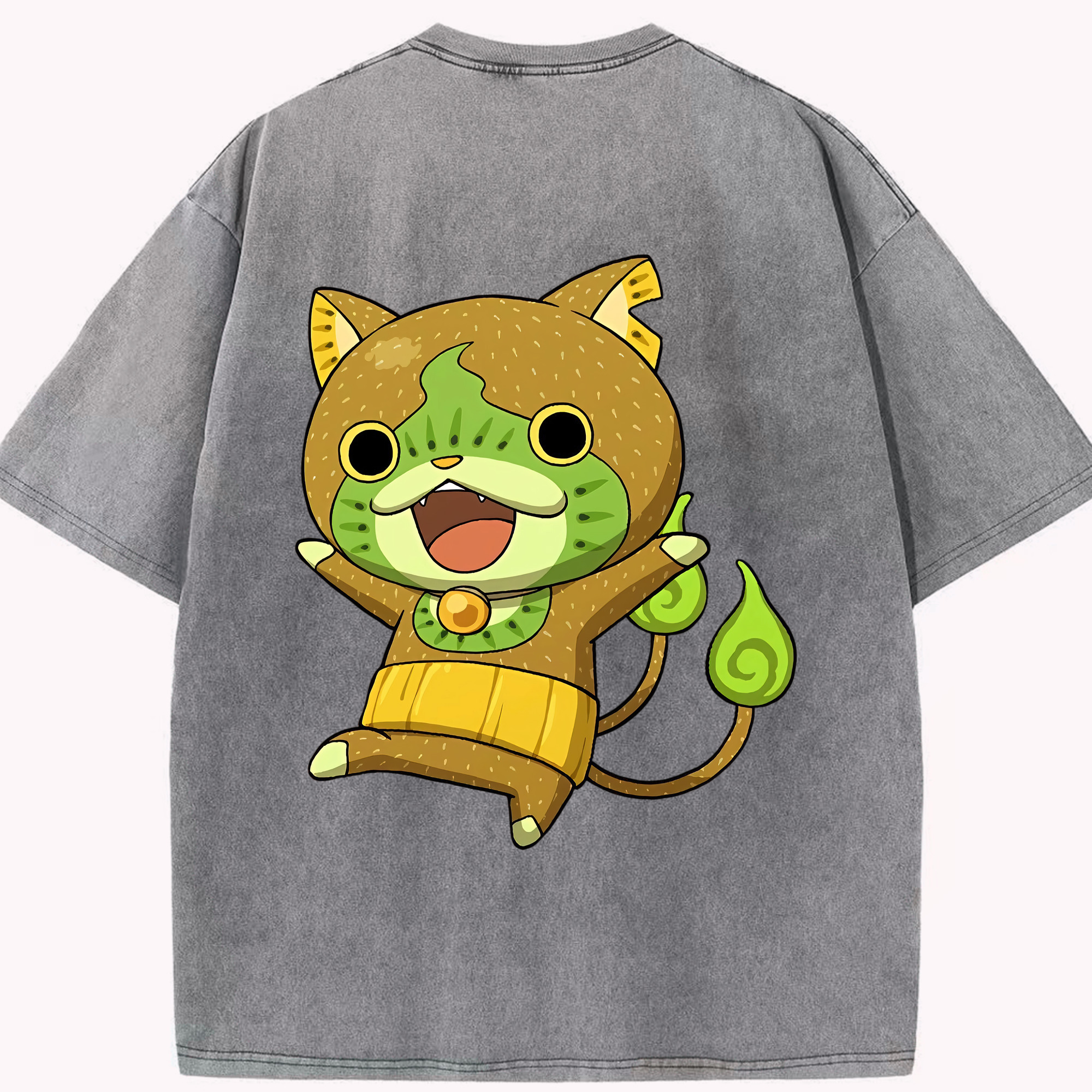 （画像用） 妖怪ウォッチ Yo-kai Watch 綿100% ヴィンテージ風 半袖Tシャツ（背面プリント）