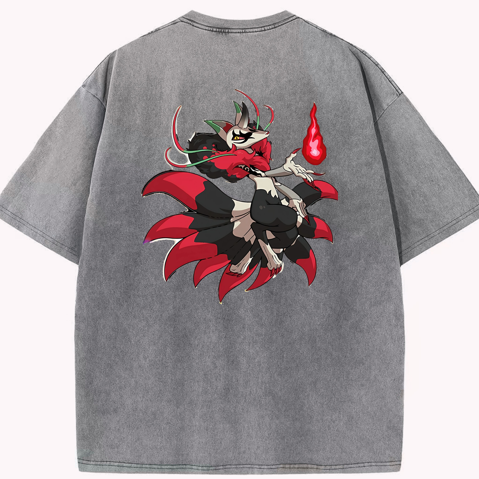 （画像用） 妖怪ウォッチ Yo-kai Watch 綿100% ヴィンテージ風 半袖Tシャツ（背面プリント）