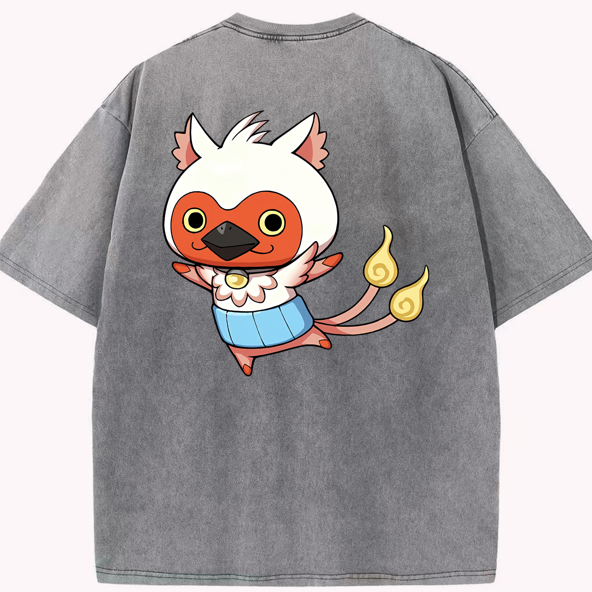 （画像用） 妖怪ウォッチ Yo-kai Watch 綿100% ヴィンテージ風 半袖Tシャツ（背面プリント）
