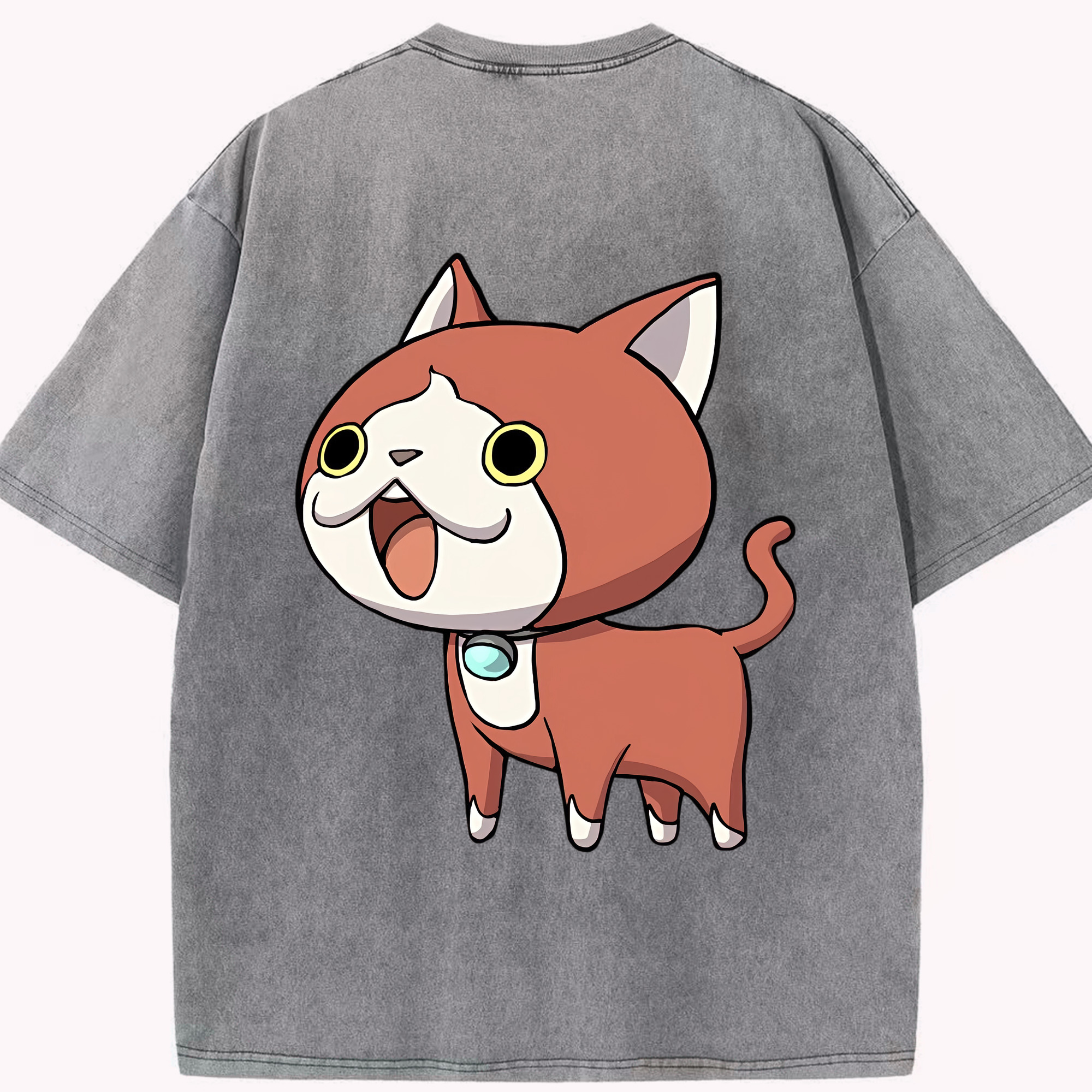 （画像用） 妖怪ウォッチ Yo-kai Watch 綿100% ヴィンテージ風 半袖Tシャツ（背面プリント）