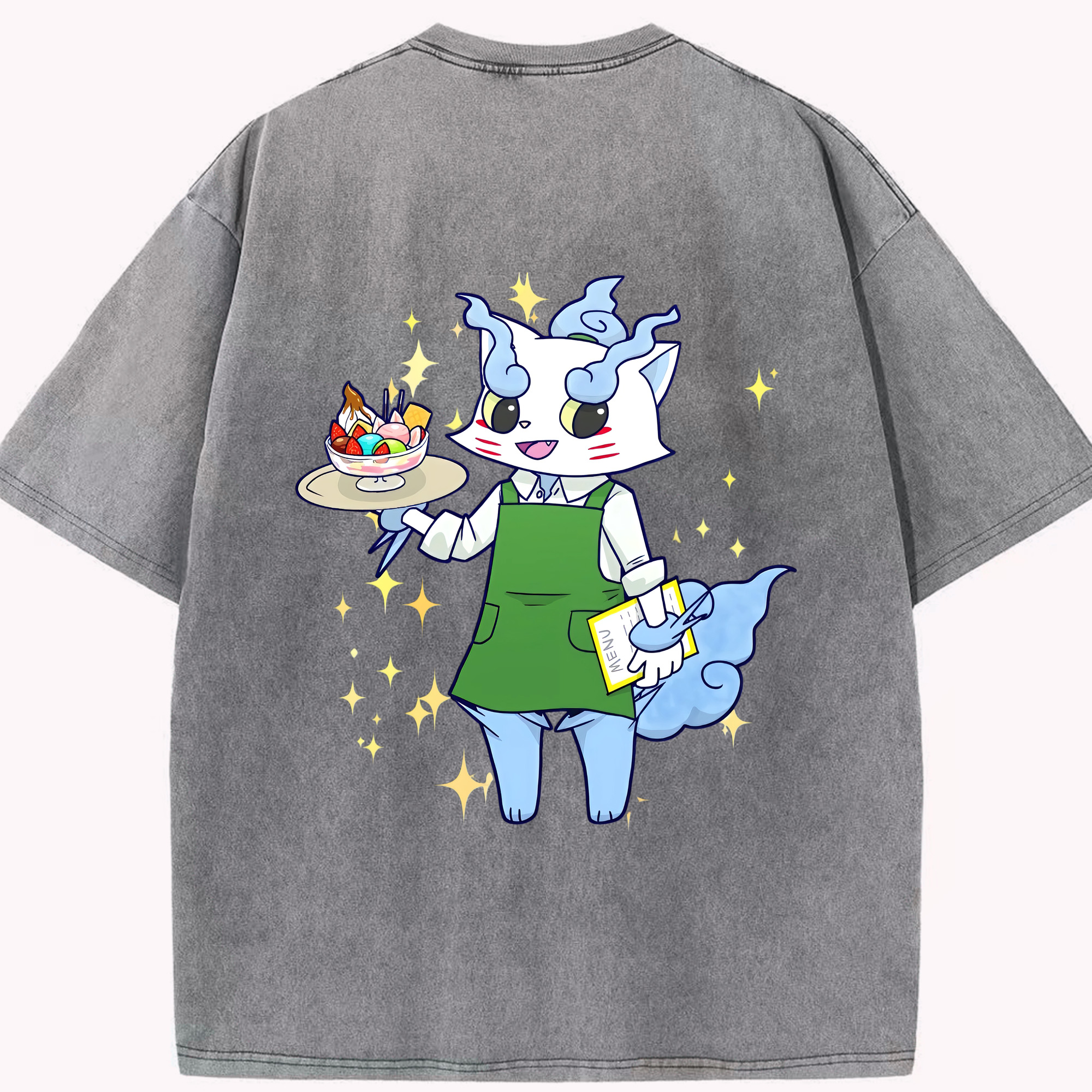 （画像用） 妖怪ウォッチ Yo-kai Watch 綿100% ヴィンテージ風 半袖Tシャツ（背面プリント）