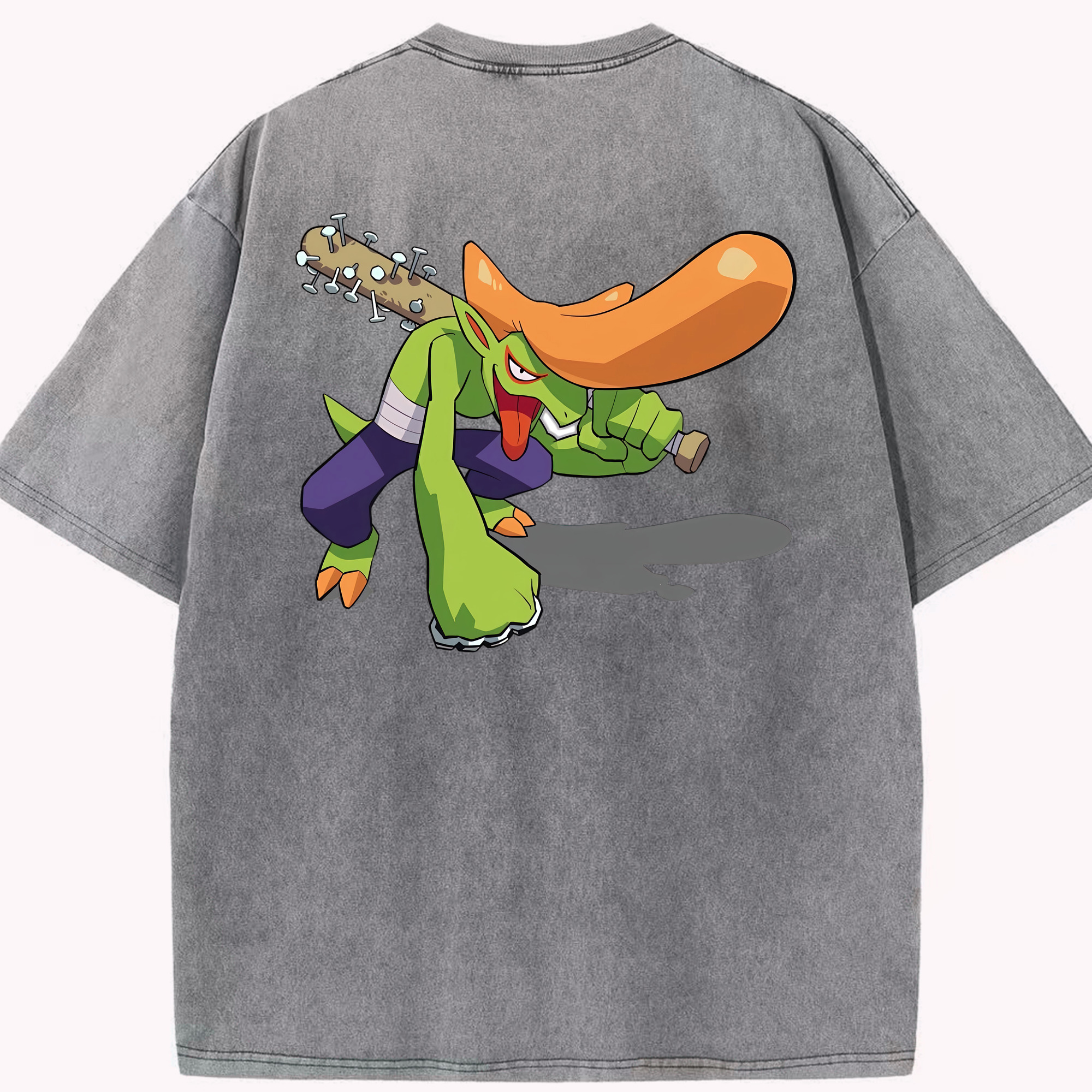 （画像用） 妖怪ウォッチ Yo-kai Watch 綿100% ヴィンテージ風 半袖Tシャツ（背面プリント）
