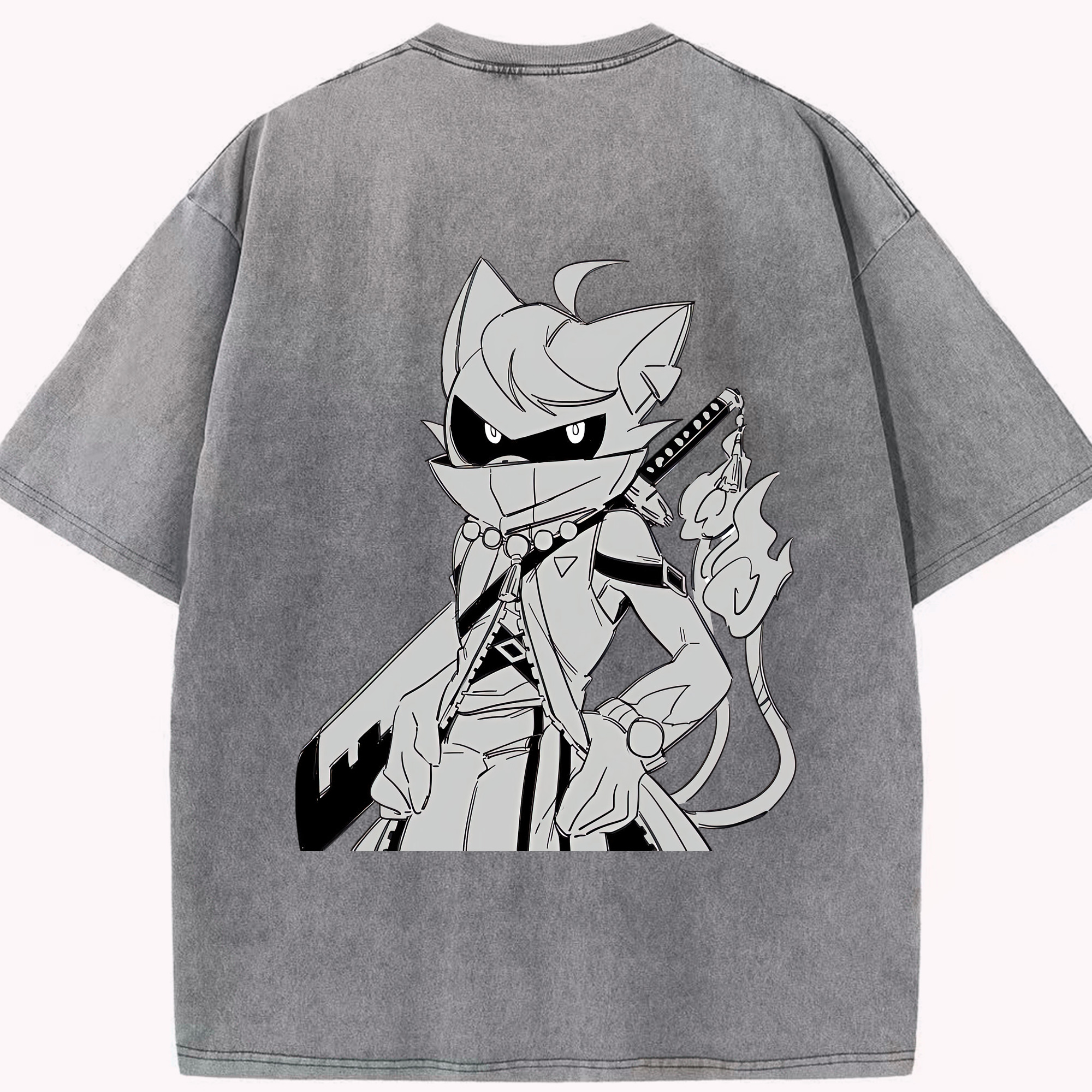 （画像用） 妖怪ウォッチ Yo-kai Watch 綿100% ヴィンテージ風 半袖Tシャツ（背面プリント）