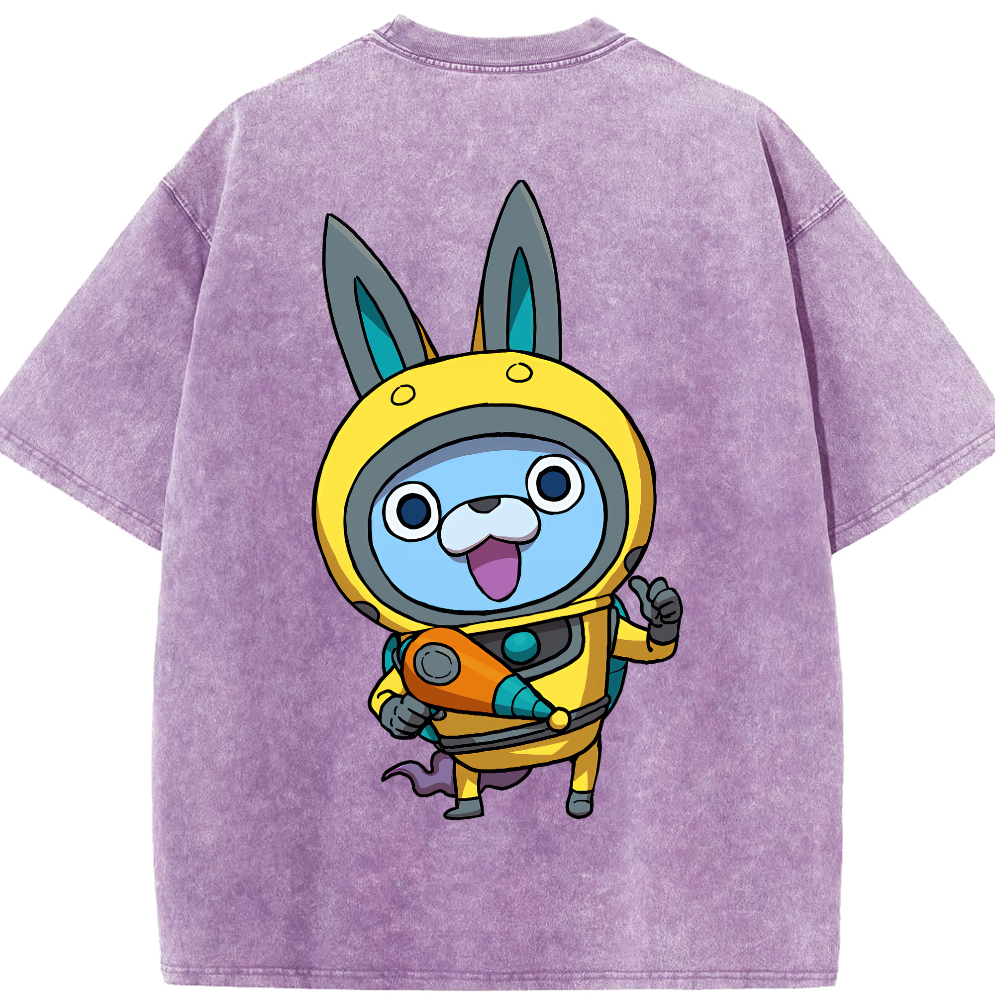 （画像用） 妖怪ウォッチ Yo-kai Watch 綿100% ヴィンテージ風 半袖Tシャツ（背面プリント）