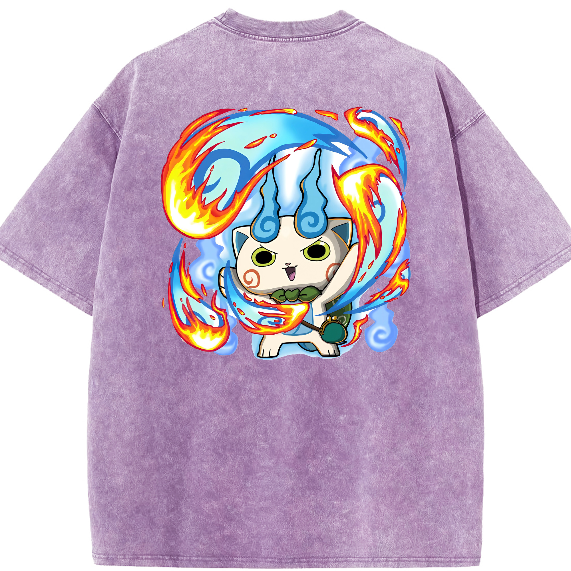 （画像用） 妖怪ウォッチ Yo-kai Watch 綿100% ヴィンテージ風 半袖Tシャツ（背面プリント）
