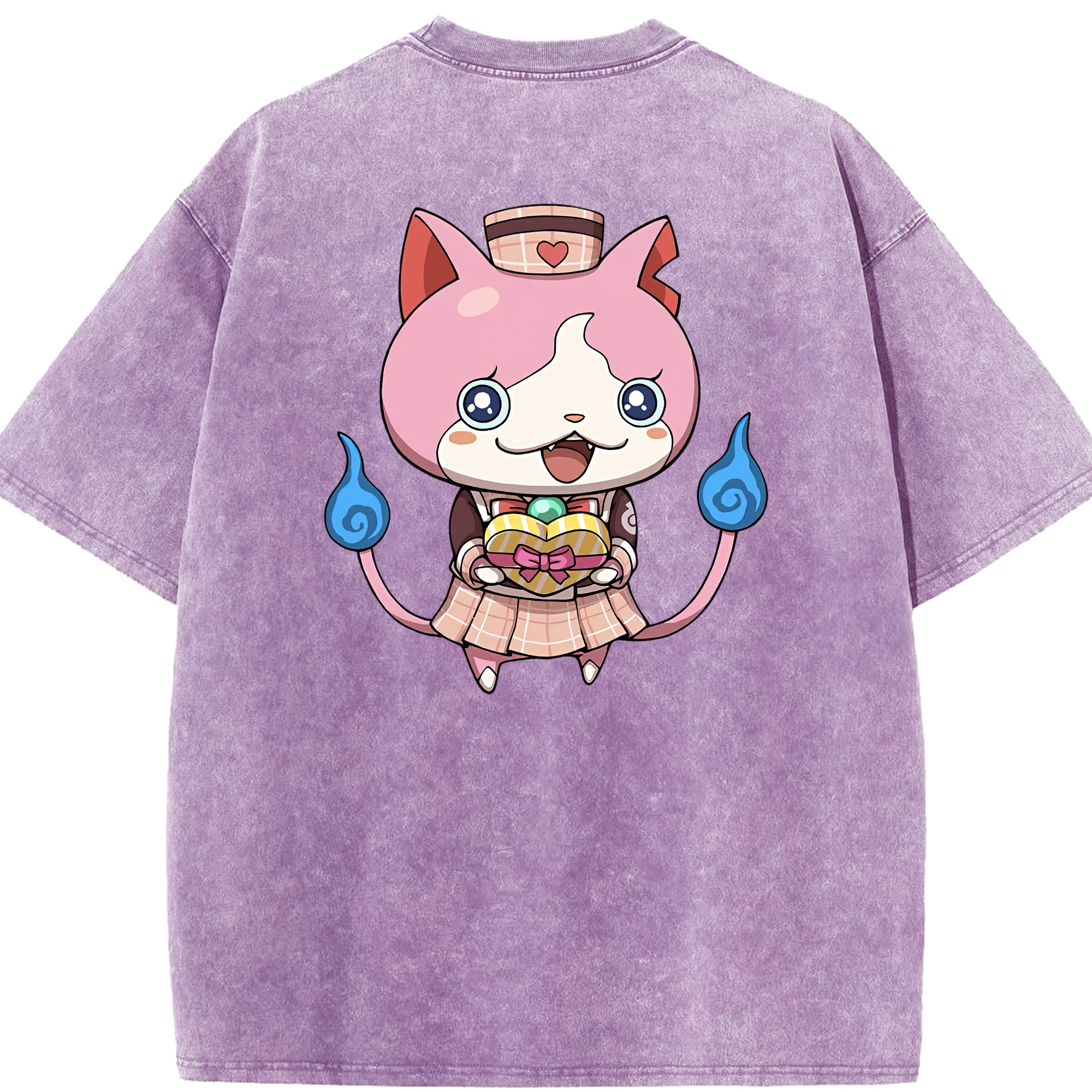 （画像用） 妖怪ウォッチ Yo-kai Watch 綿100% ヴィンテージ風 半袖Tシャツ（背面プリント）
