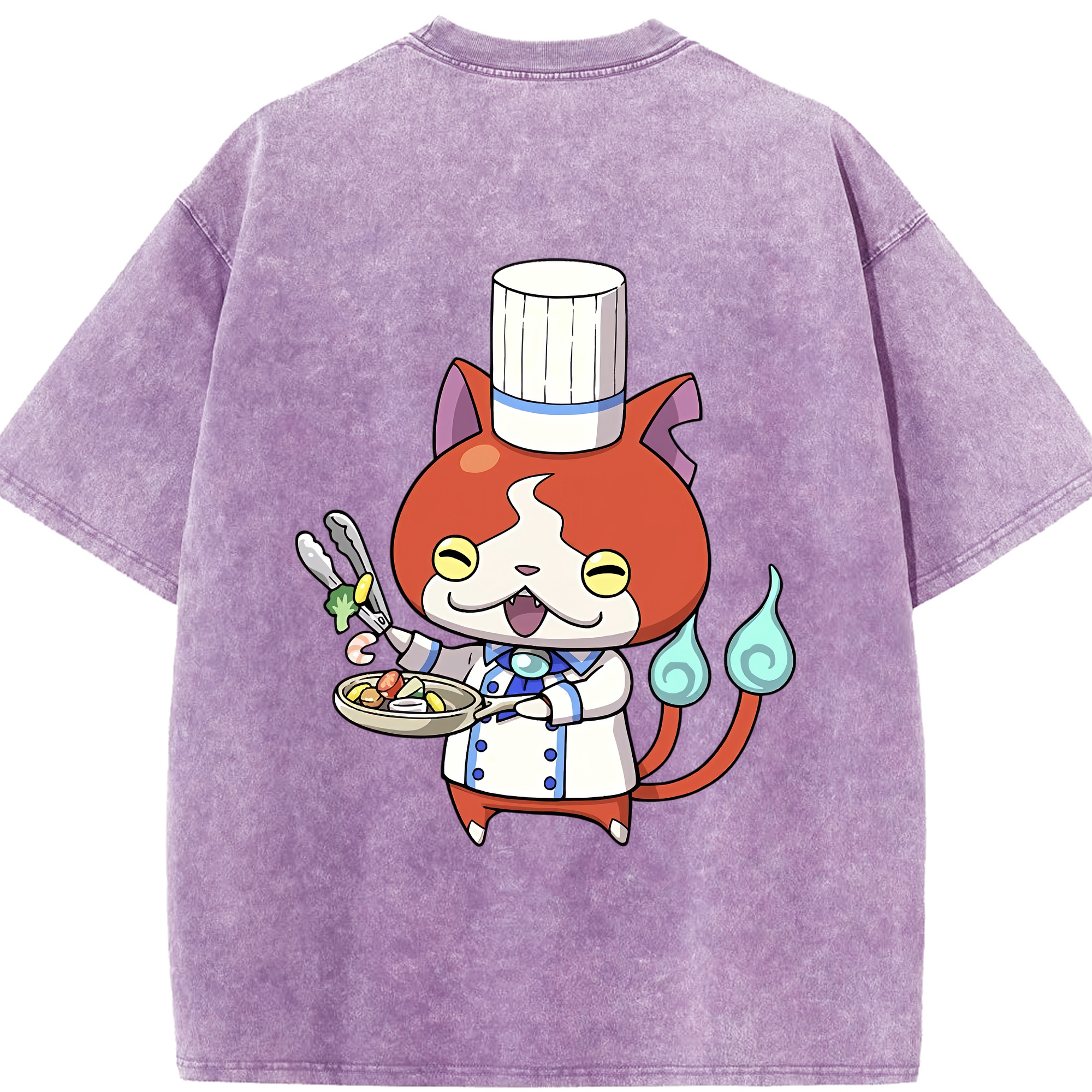 （画像用） 妖怪ウォッチ Yo-kai Watch 綿100% ヴィンテージ風 半袖Tシャツ（背面プリント）
