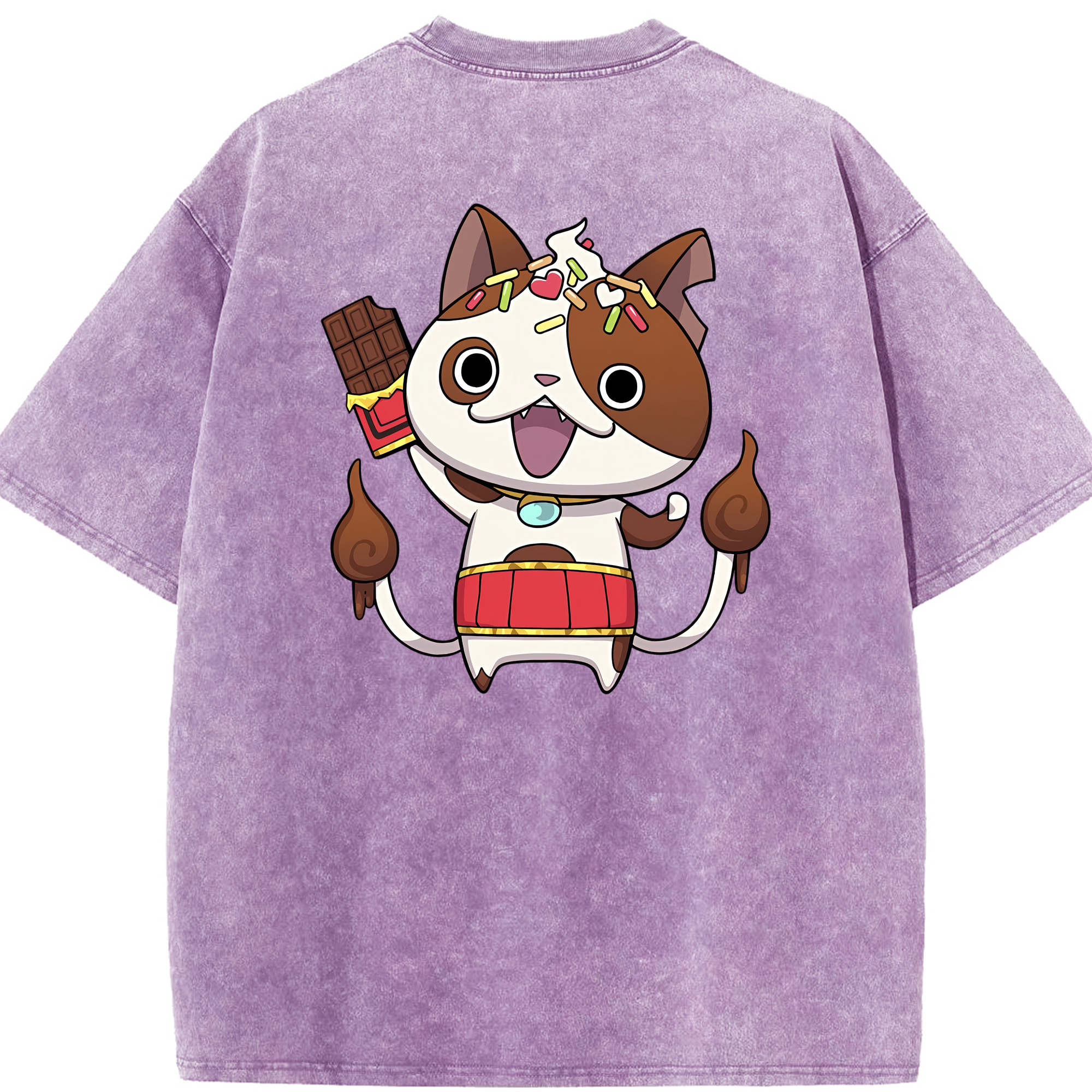 （画像用） 妖怪ウォッチ Yo-kai Watch 綿100% ヴィンテージ風 半袖Tシャツ（背面プリント）