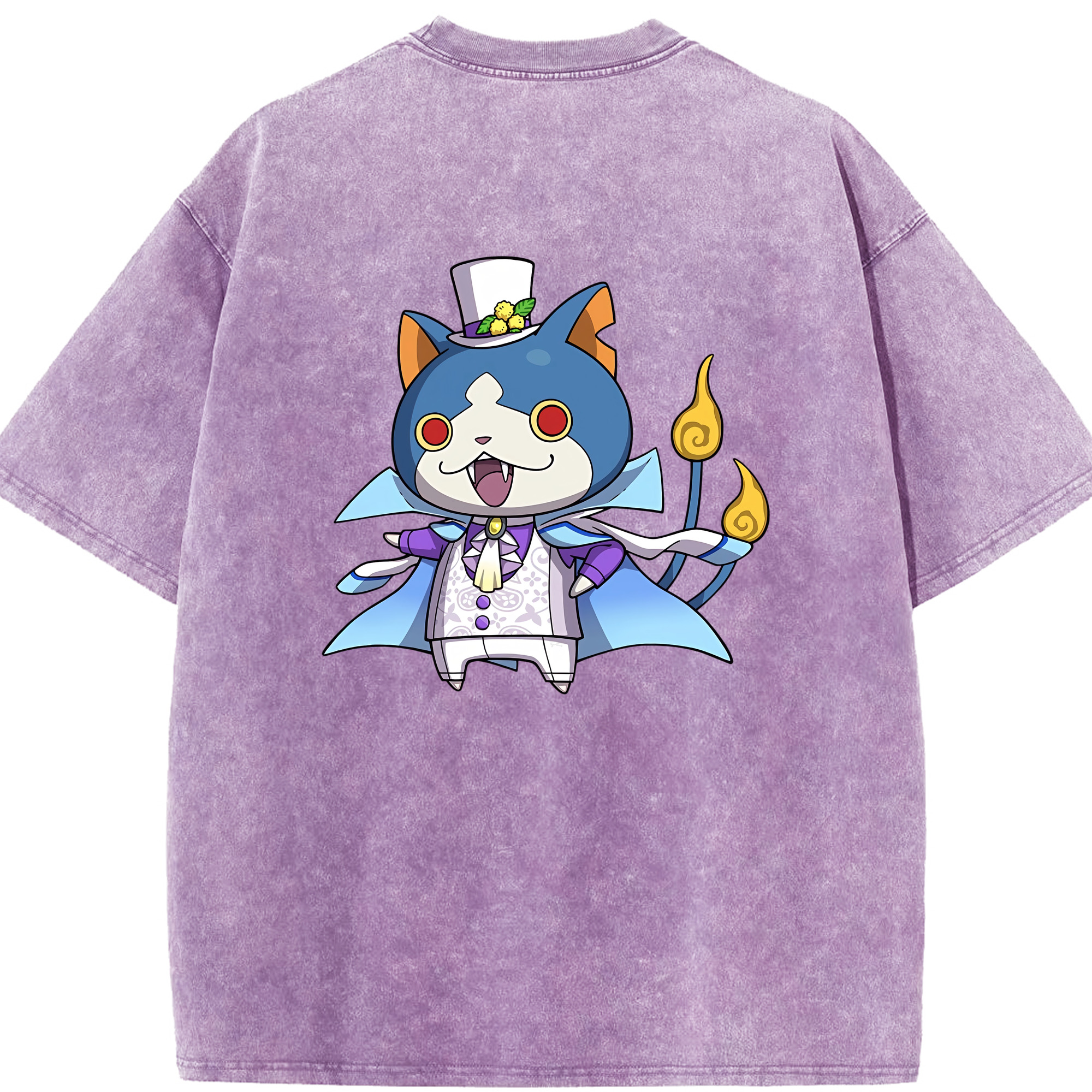 （画像用） 妖怪ウォッチ Yo-kai Watch 綿100% ヴィンテージ風 半袖Tシャツ（背面プリント）