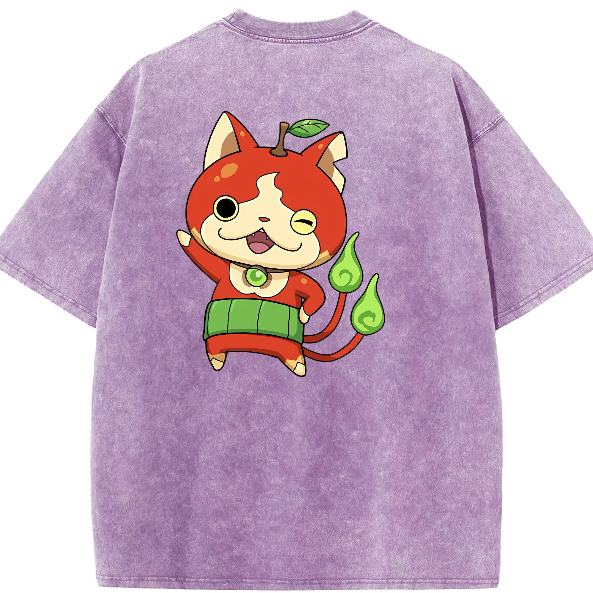 （画像用） 妖怪ウォッチ Yo-kai Watch 綿100% ヴィンテージ風 半袖Tシャツ（背面プリント）