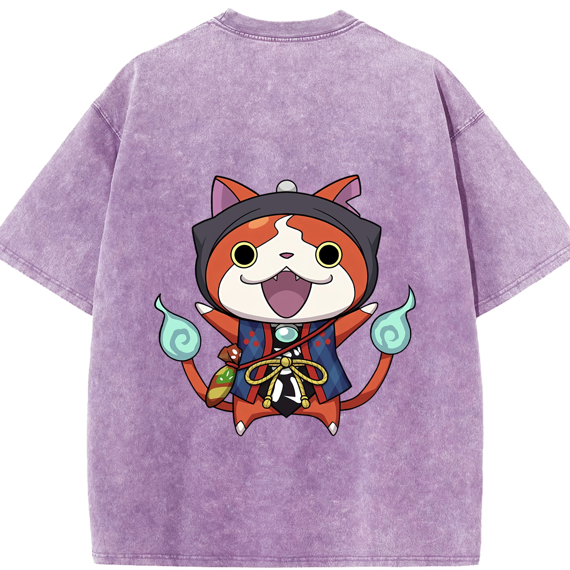 （画像用） 妖怪ウォッチ Yo-kai Watch 綿100% ヴィンテージ風 半袖Tシャツ（背面プリント）