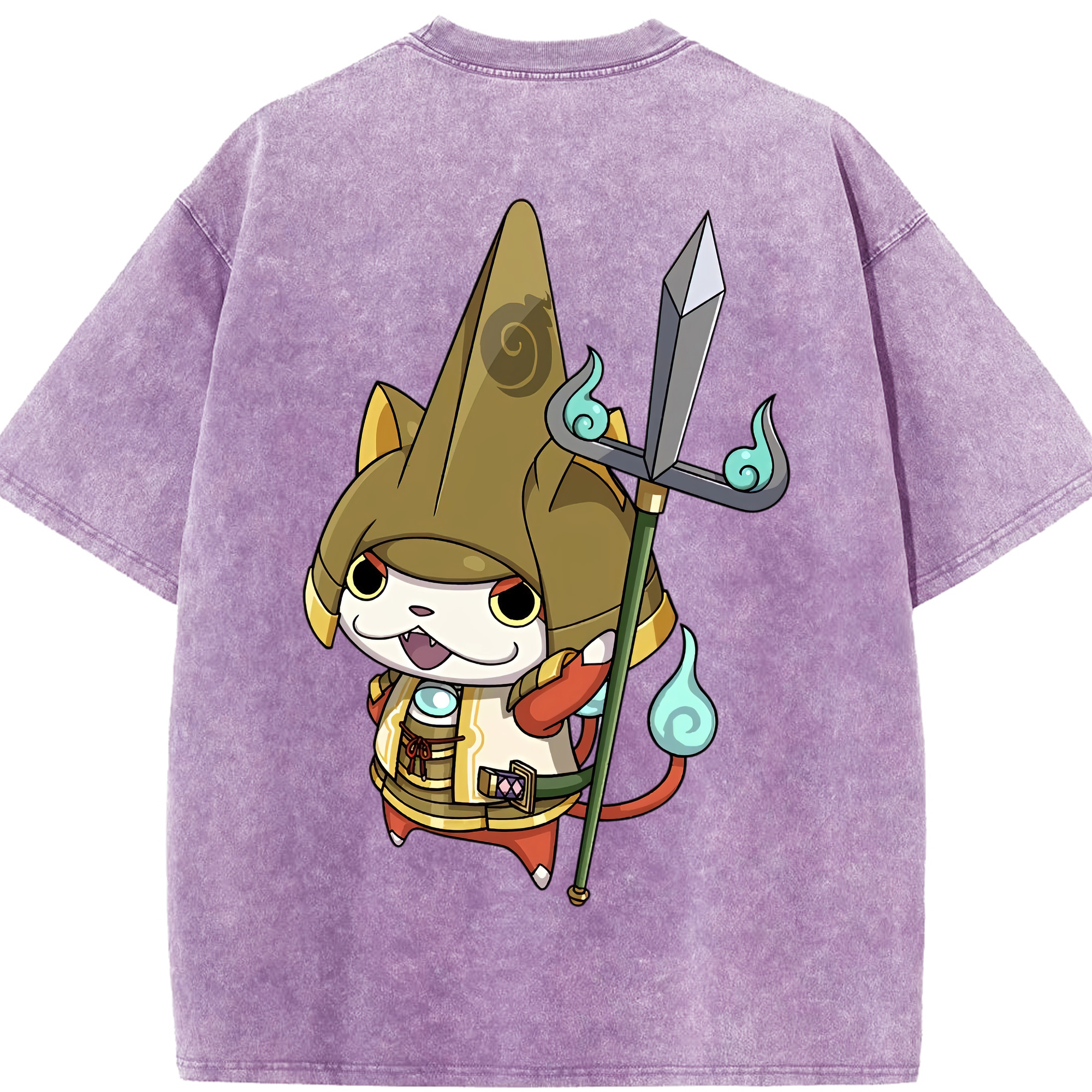 （画像用） 妖怪ウォッチ Yo-kai Watch 綿100% ヴィンテージ風 半袖Tシャツ（背面プリント）