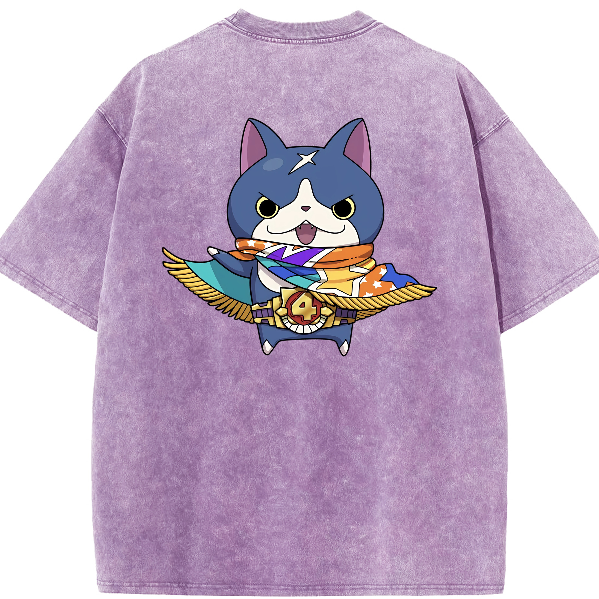 （画像用） 妖怪ウォッチ Yo-kai Watch 綿100% ヴィンテージ風 半袖Tシャツ（背面プリント）