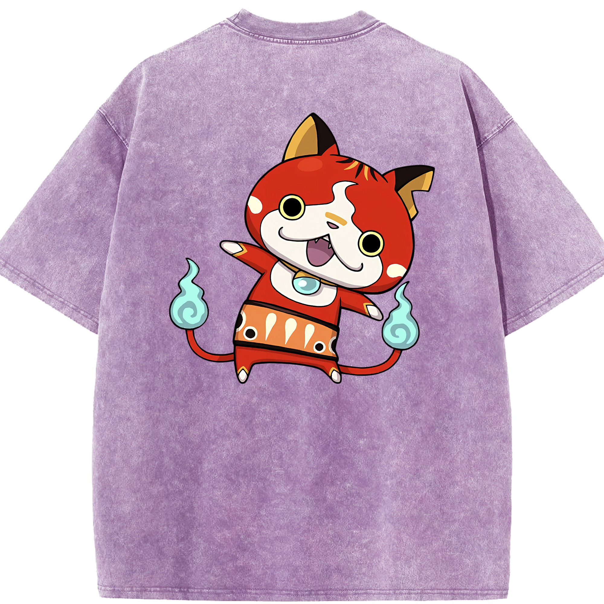 （画像用） 妖怪ウォッチ Yo-kai Watch 綿100% ヴィンテージ風 半袖Tシャツ（背面プリント）