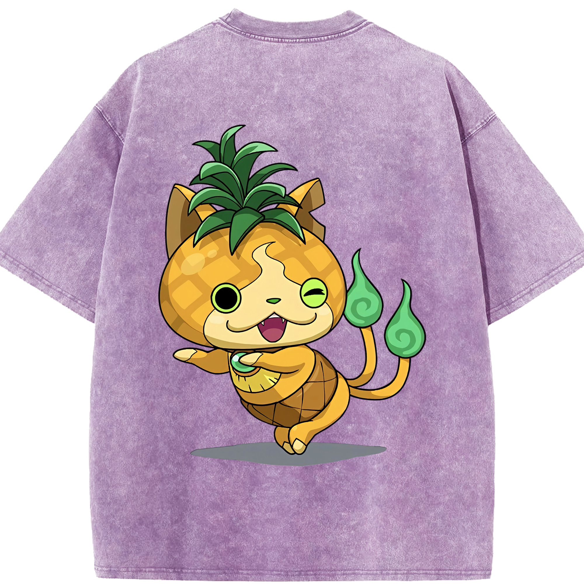 （画像用） 妖怪ウォッチ Yo-kai Watch 綿100% ヴィンテージ風 半袖Tシャツ（背面プリント）