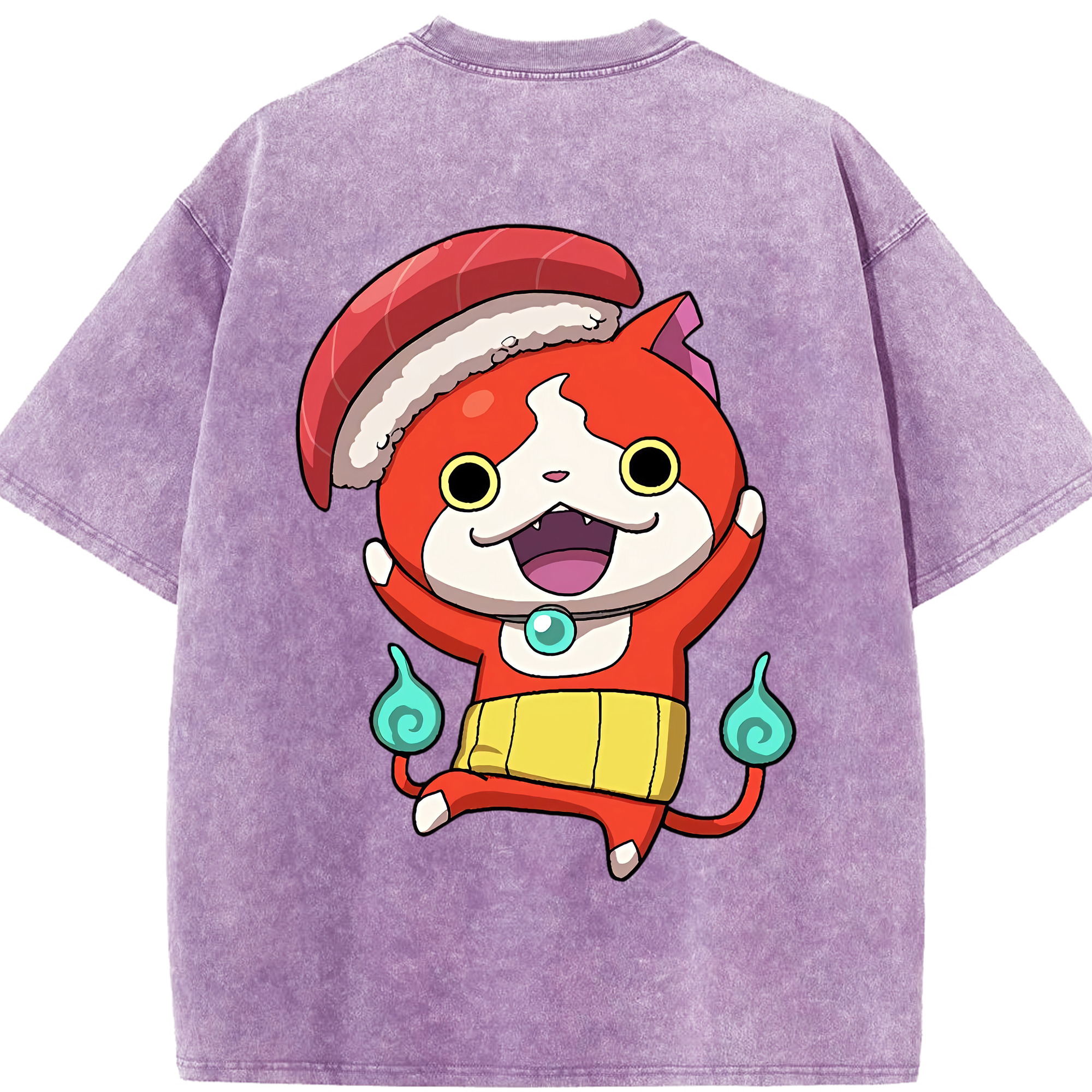 （画像用） 妖怪ウォッチ Yo-kai Watch 綿100% ヴィンテージ風 半袖Tシャツ（背面プリント）