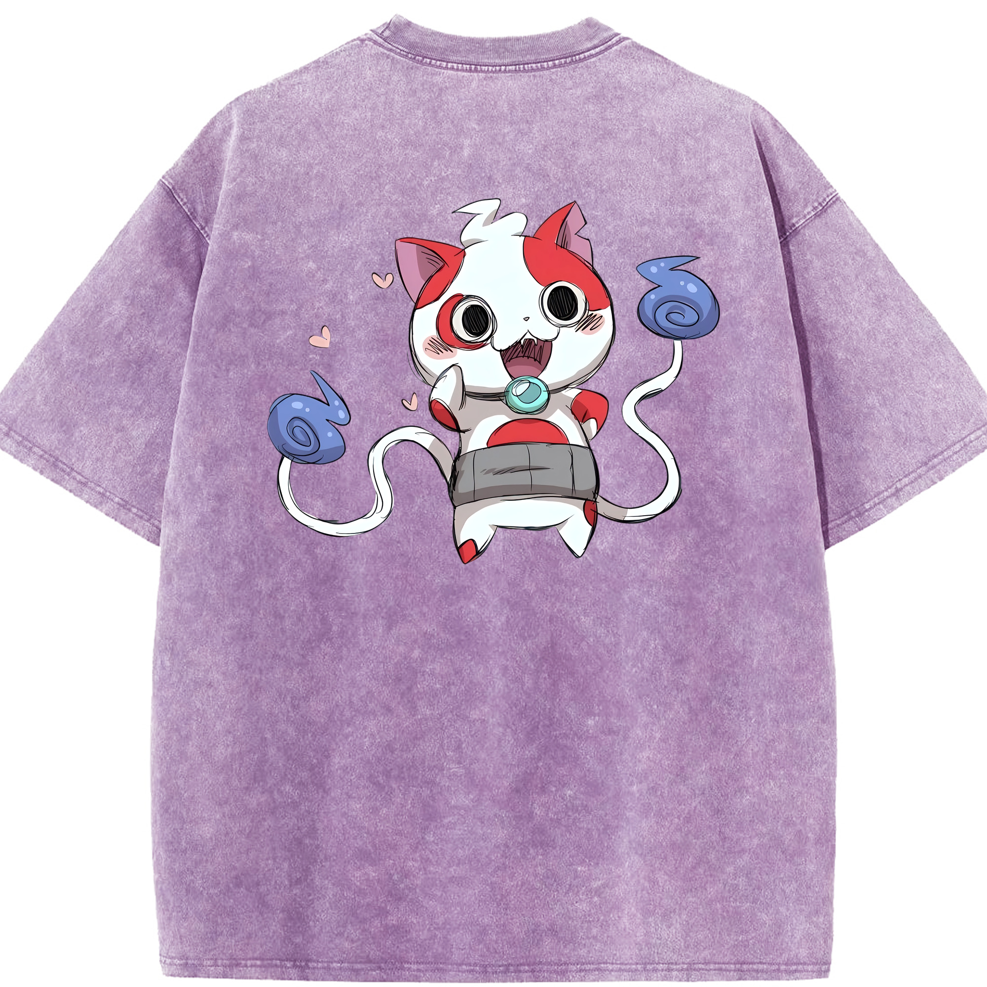 （画像用） 妖怪ウォッチ Yo-kai Watch 綿100% ヴィンテージ風 半袖Tシャツ（背面プリント）