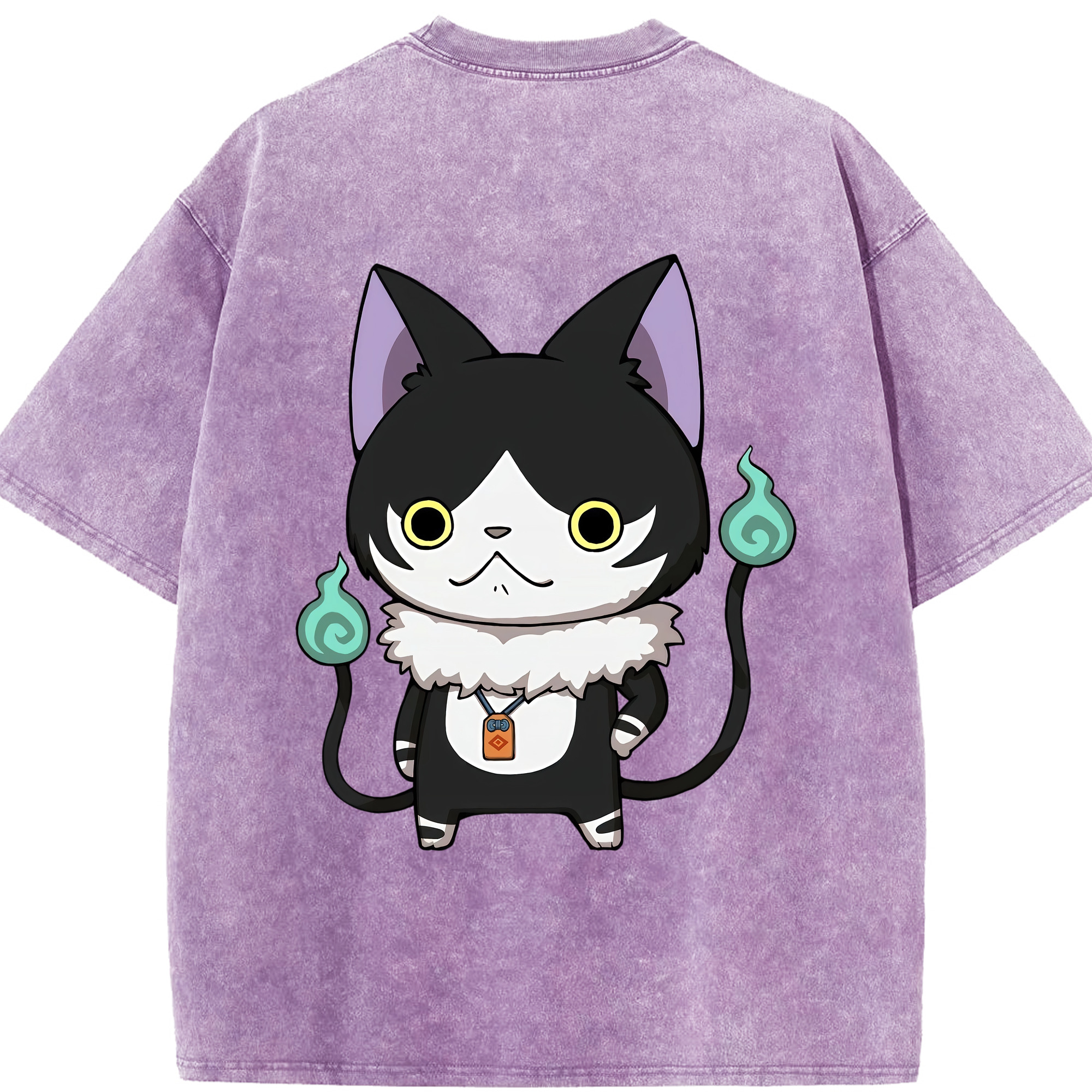 （画像用） 妖怪ウォッチ Yo-kai Watch 綿100% ヴィンテージ風 半袖Tシャツ（背面プリント）