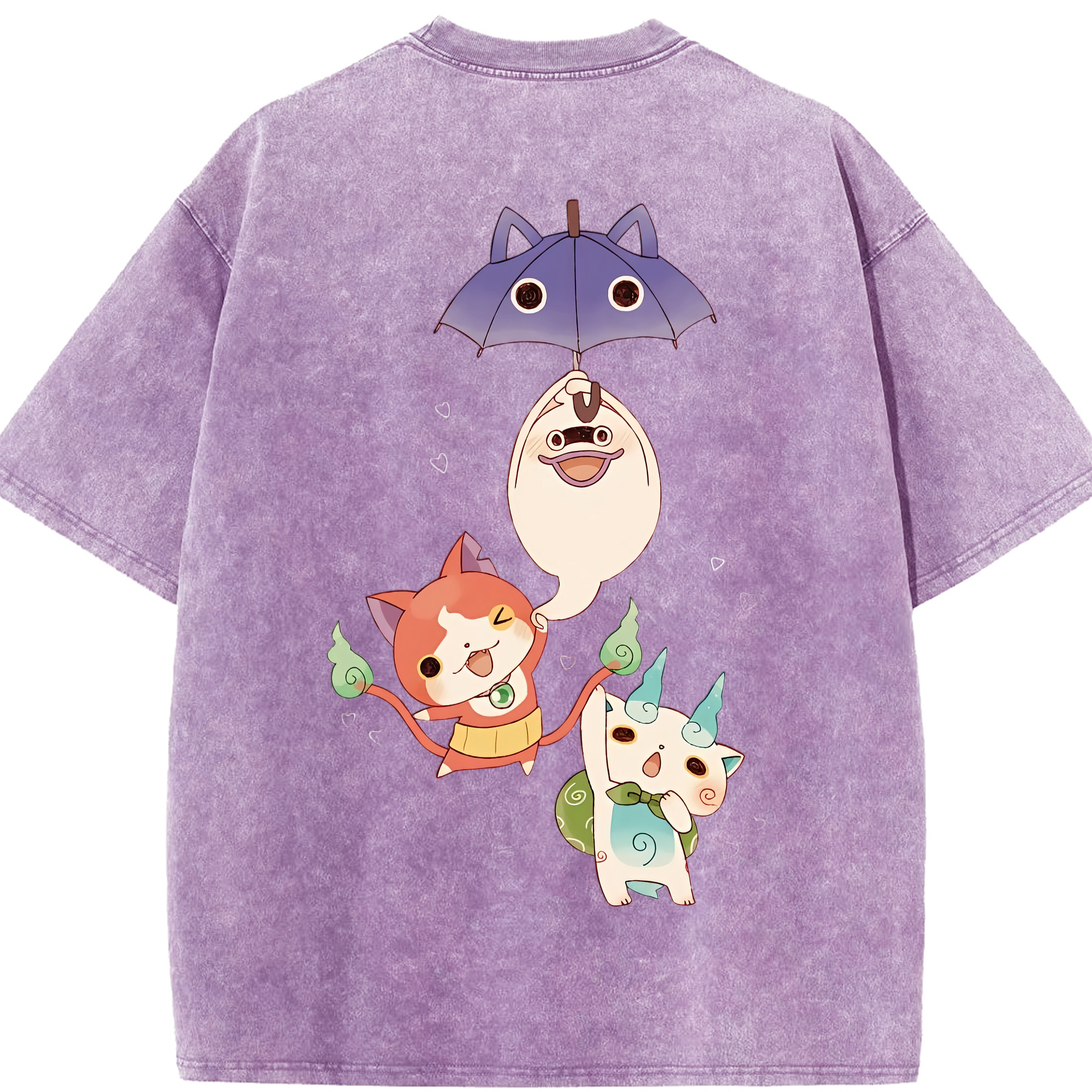 （画像用） 妖怪ウォッチ Yo-kai Watch 綿100% ヴィンテージ風 半袖Tシャツ（背面プリント）