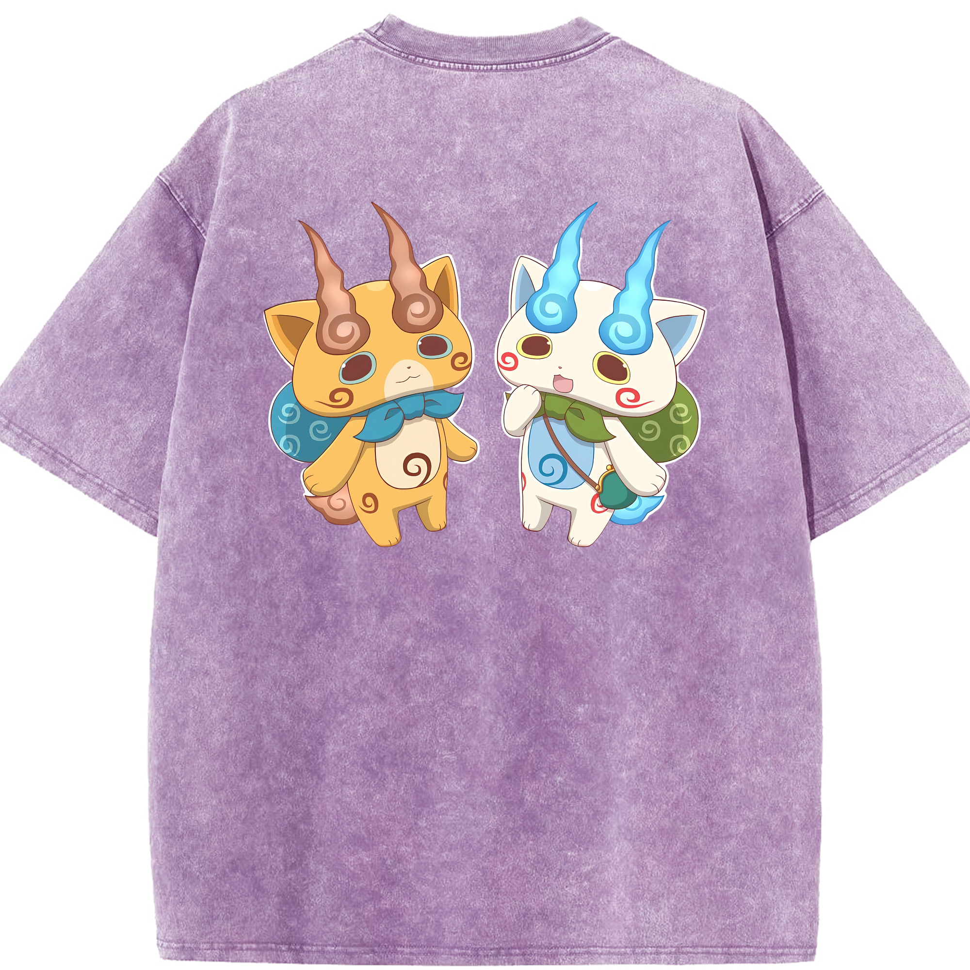 （画像用） 妖怪ウォッチ Yo-kai Watch 綿100% ヴィンテージ風 半袖Tシャツ（背面プリント）