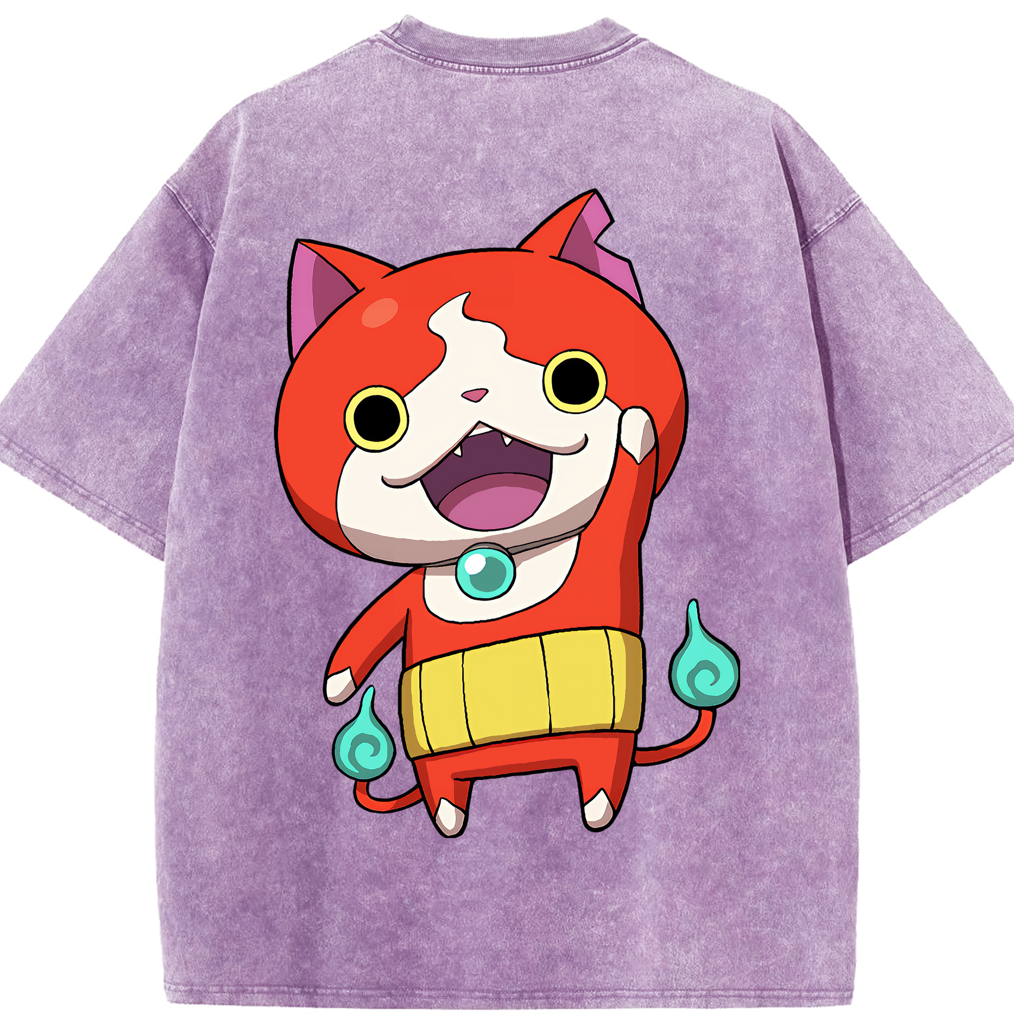 （画像用） 妖怪ウォッチ Yo-kai Watch 綿100% ヴィンテージ風 半袖Tシャツ（背面プリント）