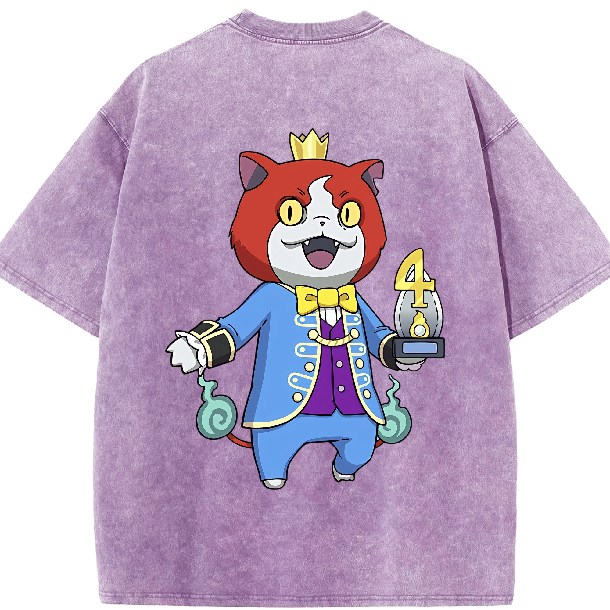 （画像用） 妖怪ウォッチ Yo-kai Watch 綿100% ヴィンテージ風 半袖Tシャツ（背面プリント）
