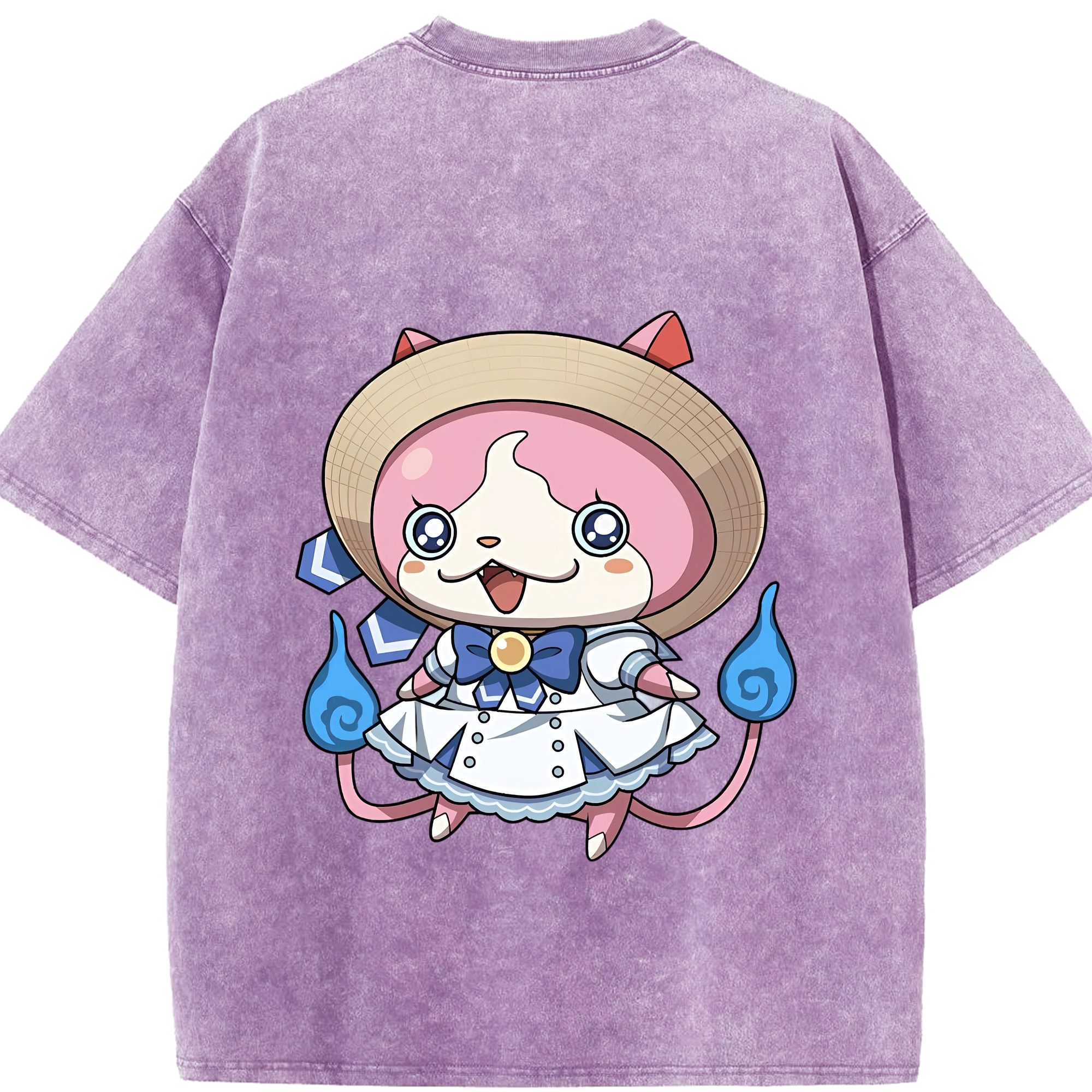 （画像用） 妖怪ウォッチ Yo-kai Watch 綿100% ヴィンテージ風 半袖Tシャツ（背面プリント）
