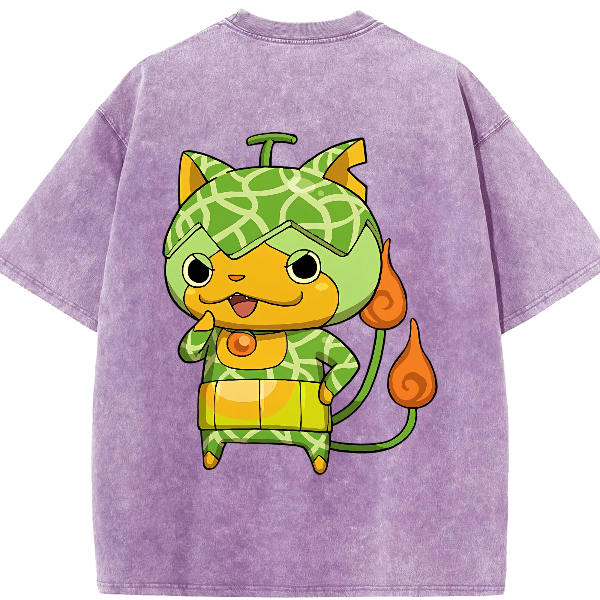 （画像用） 妖怪ウォッチ Yo-kai Watch 綿100% ヴィンテージ風 半袖Tシャツ（背面プリント）