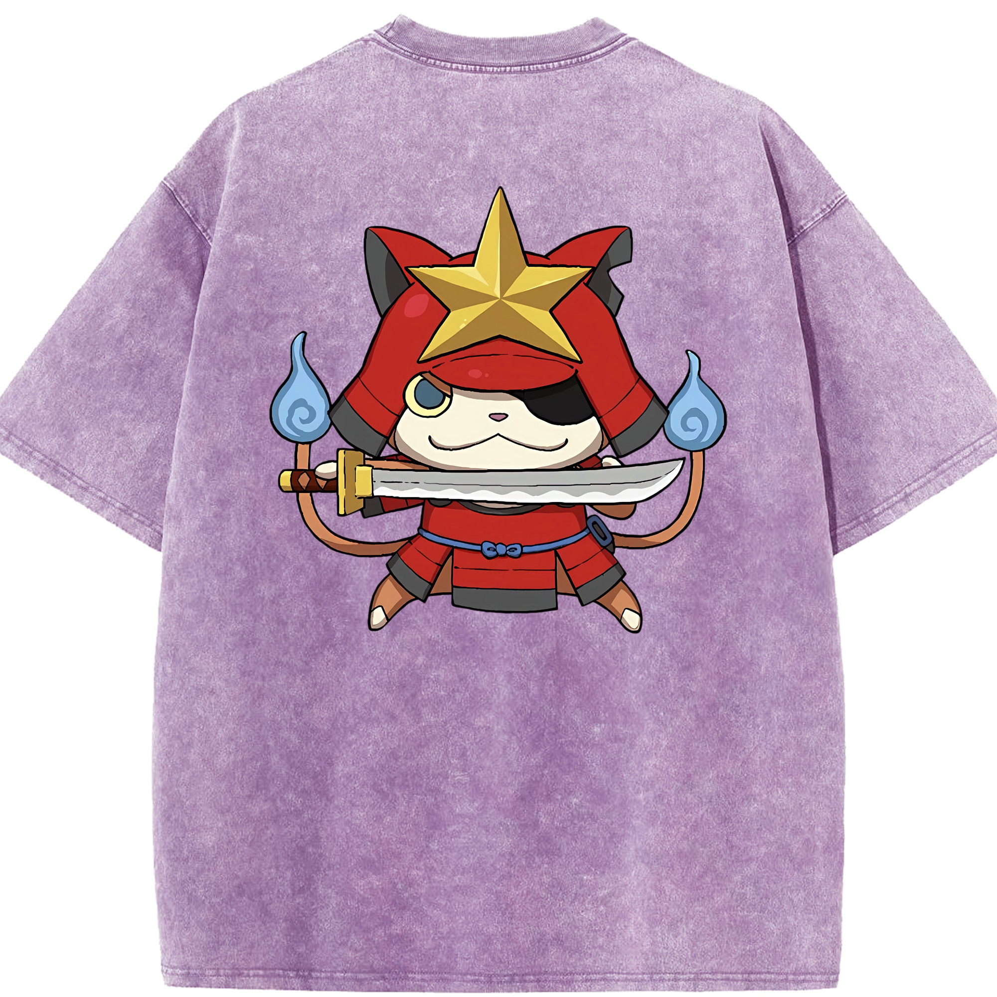 （画像用） 妖怪ウォッチ Yo-kai Watch 綿100% ヴィンテージ風 半袖Tシャツ（背面プリント）