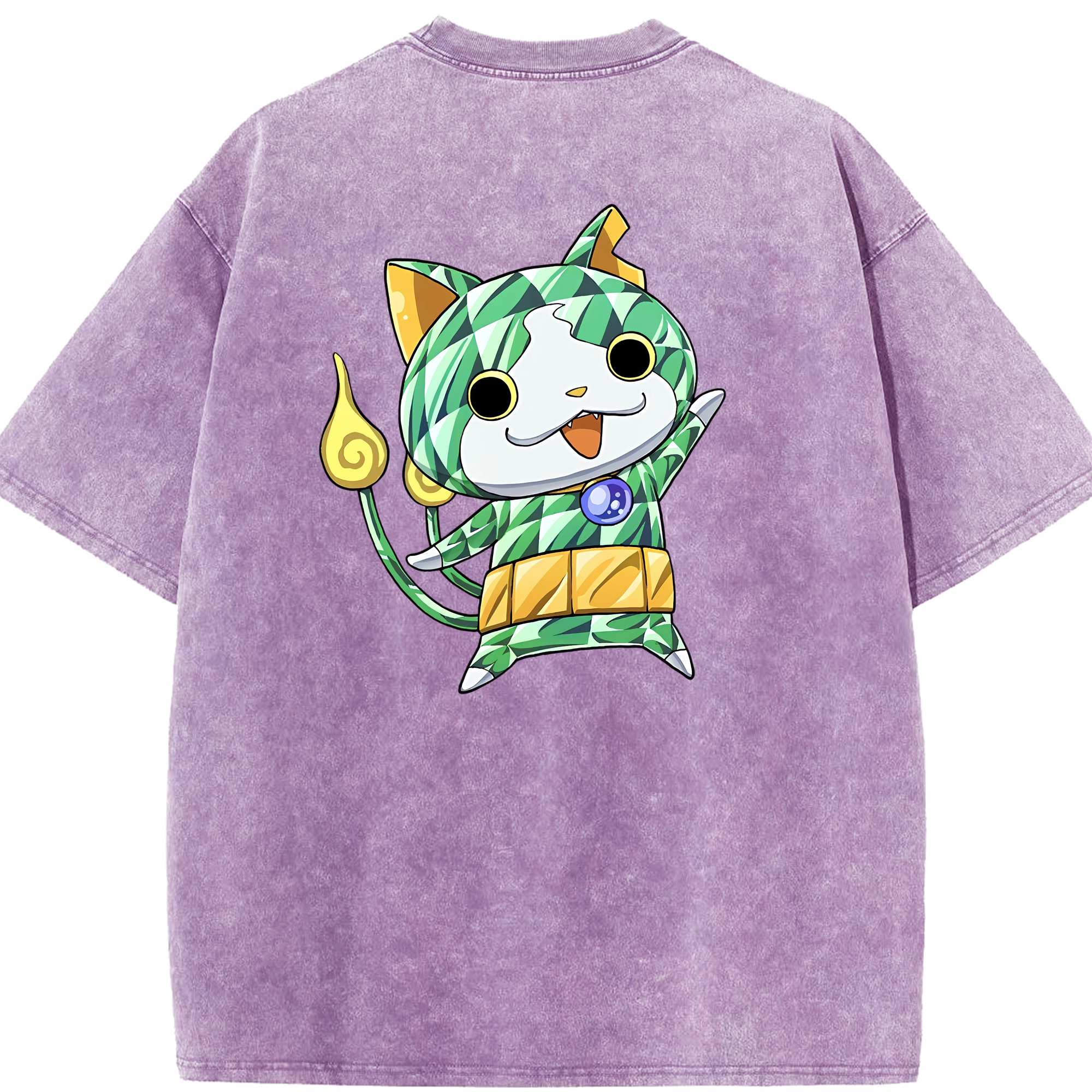 （画像用） 妖怪ウォッチ Yo-kai Watch 綿100% ヴィンテージ風 半袖Tシャツ（背面プリント）