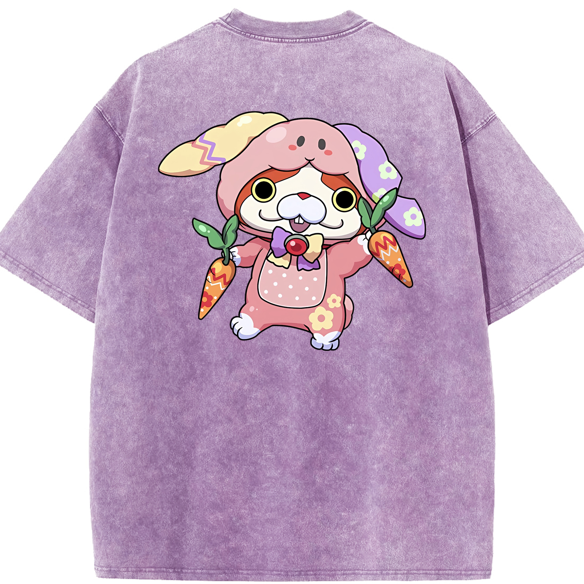 （画像用） 妖怪ウォッチ Yo-kai Watch 綿100% ヴィンテージ風 半袖Tシャツ（背面プリント）