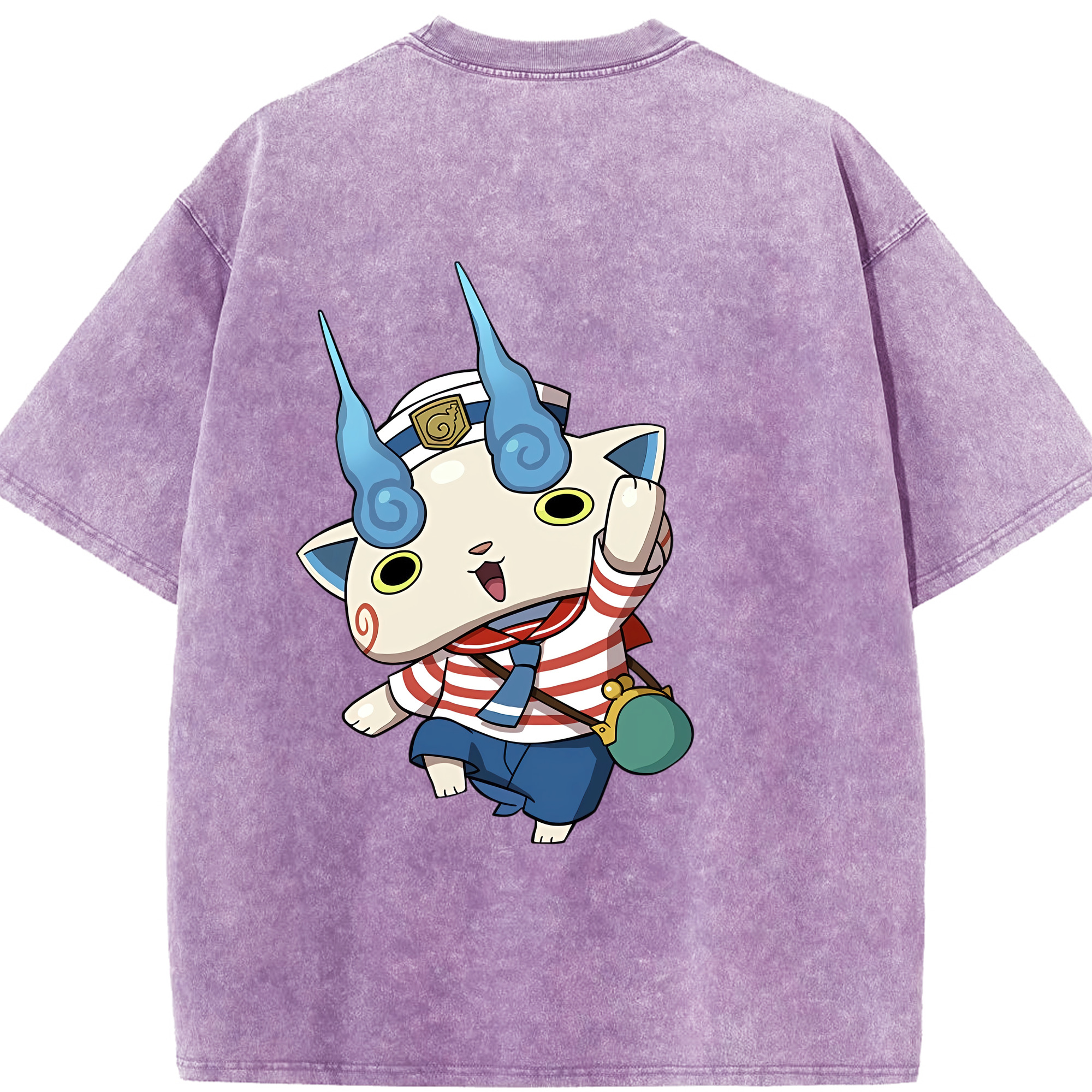 （画像用） 妖怪ウォッチ Yo-kai Watch 綿100% ヴィンテージ風 半袖Tシャツ（背面プリント）