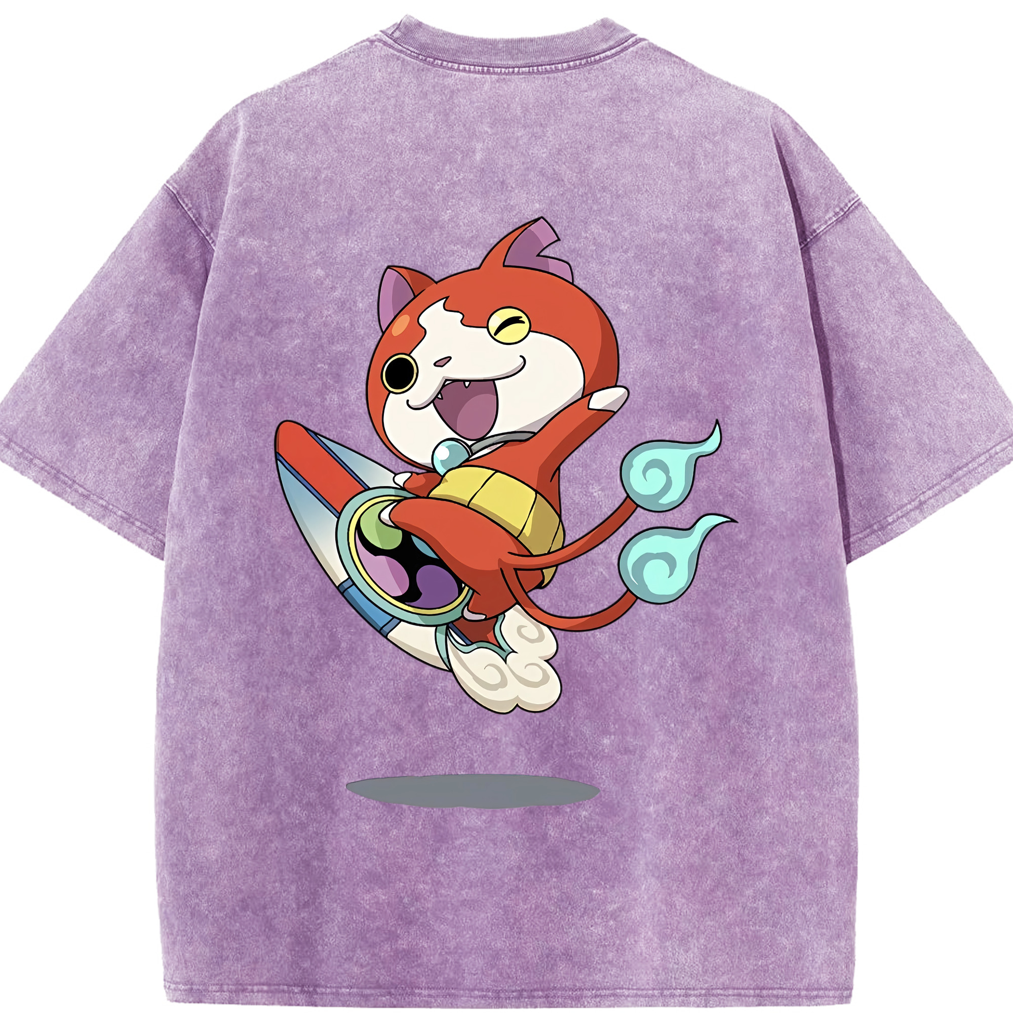 （画像用） 妖怪ウォッチ Yo-kai Watch 綿100% ヴィンテージ風 半袖Tシャツ（背面プリント）