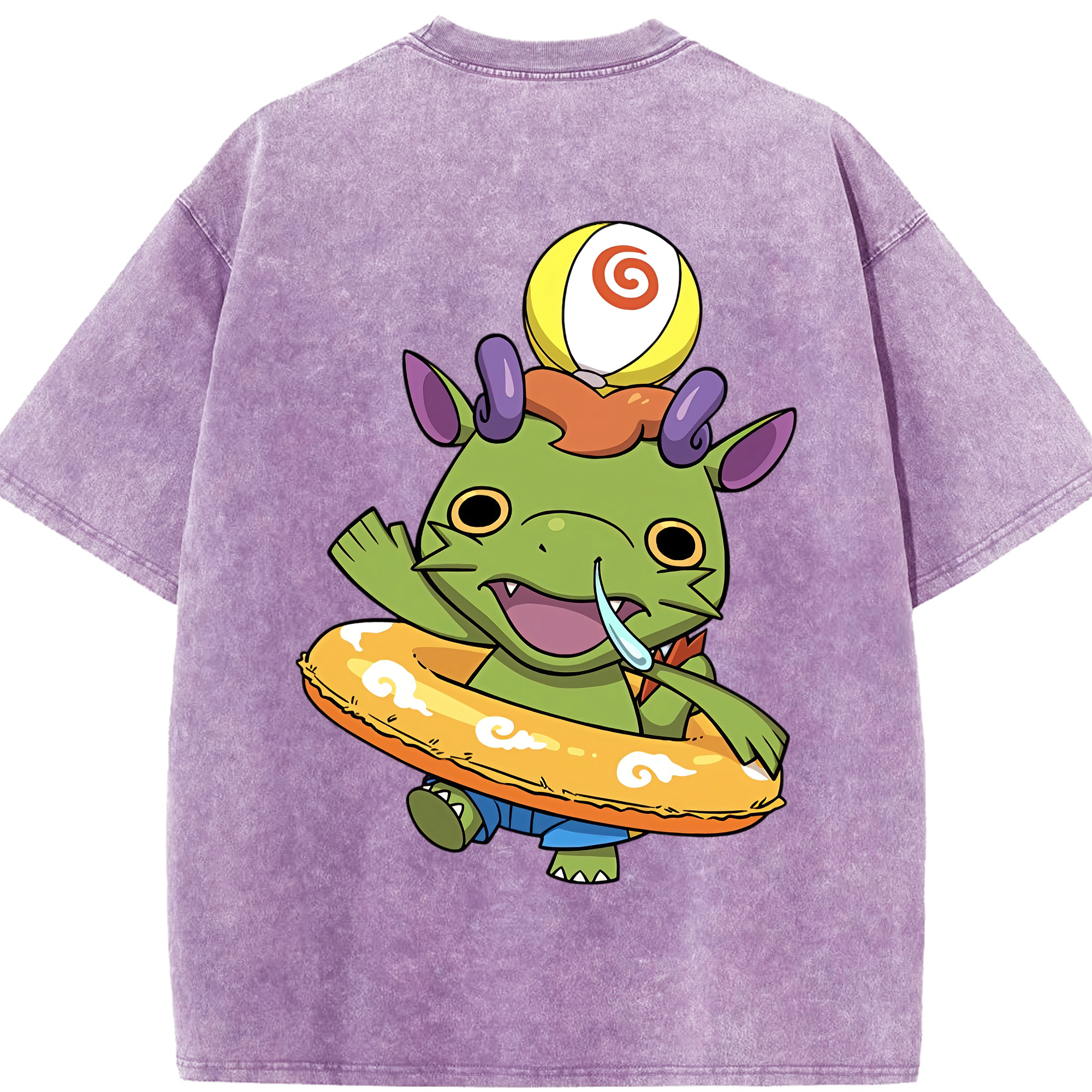 （画像用） 妖怪ウォッチ Yo-kai Watch 綿100% ヴィンテージ風 半袖Tシャツ（背面プリント）