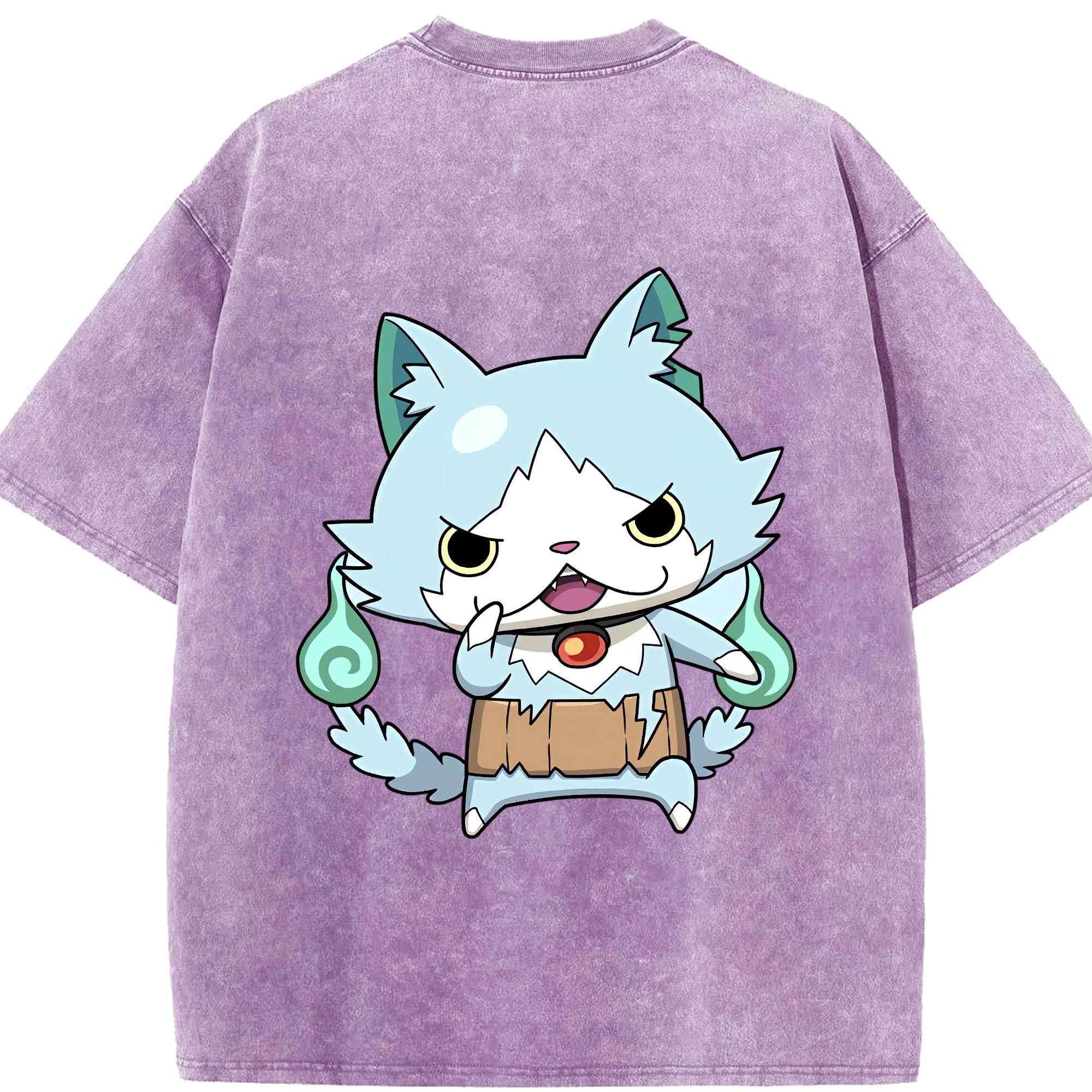 （画像用） 妖怪ウォッチ Yo-kai Watch 綿100% ヴィンテージ風 半袖Tシャツ（背面プリント）
