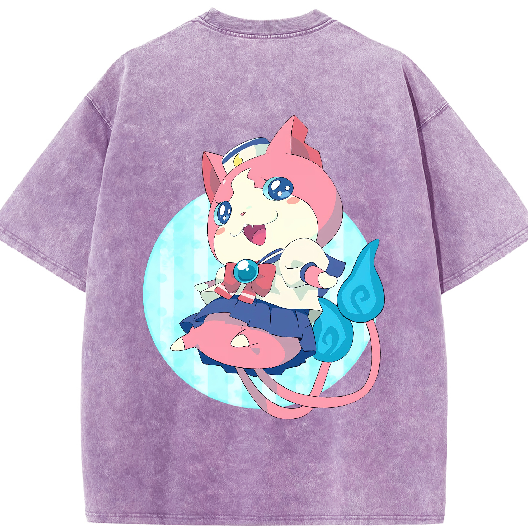 （画像用） 妖怪ウォッチ Yo-kai Watch 綿100% ヴィンテージ風 半袖Tシャツ（背面プリント）