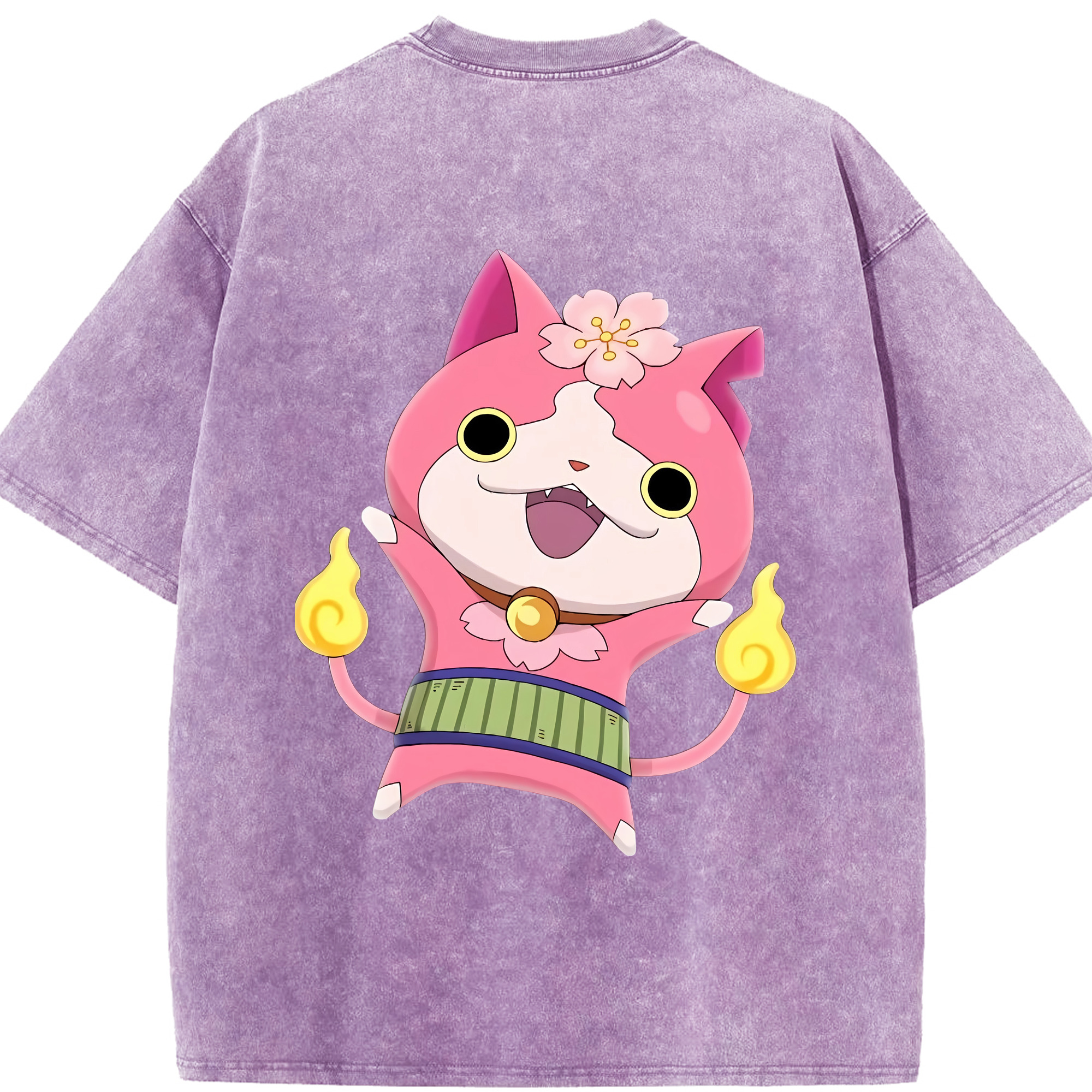 （画像用） 妖怪ウォッチ Yo-kai Watch 綿100% ヴィンテージ風 半袖Tシャツ（背面プリント）