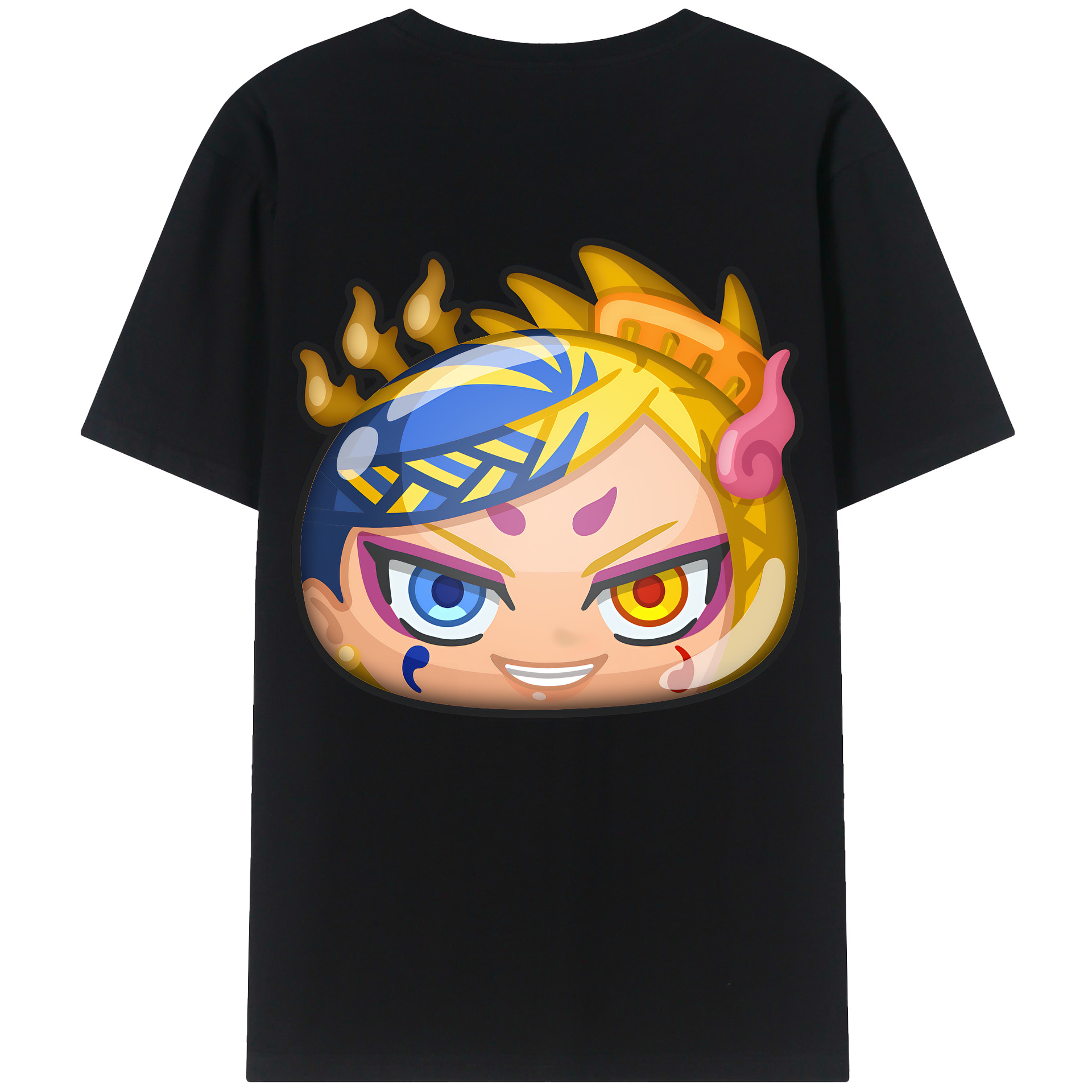 （画像用） 妖怪ウォッチ Yo-kai Watch 綿100％ メンズ半袖Tシャツ（バックプリント） 通気性