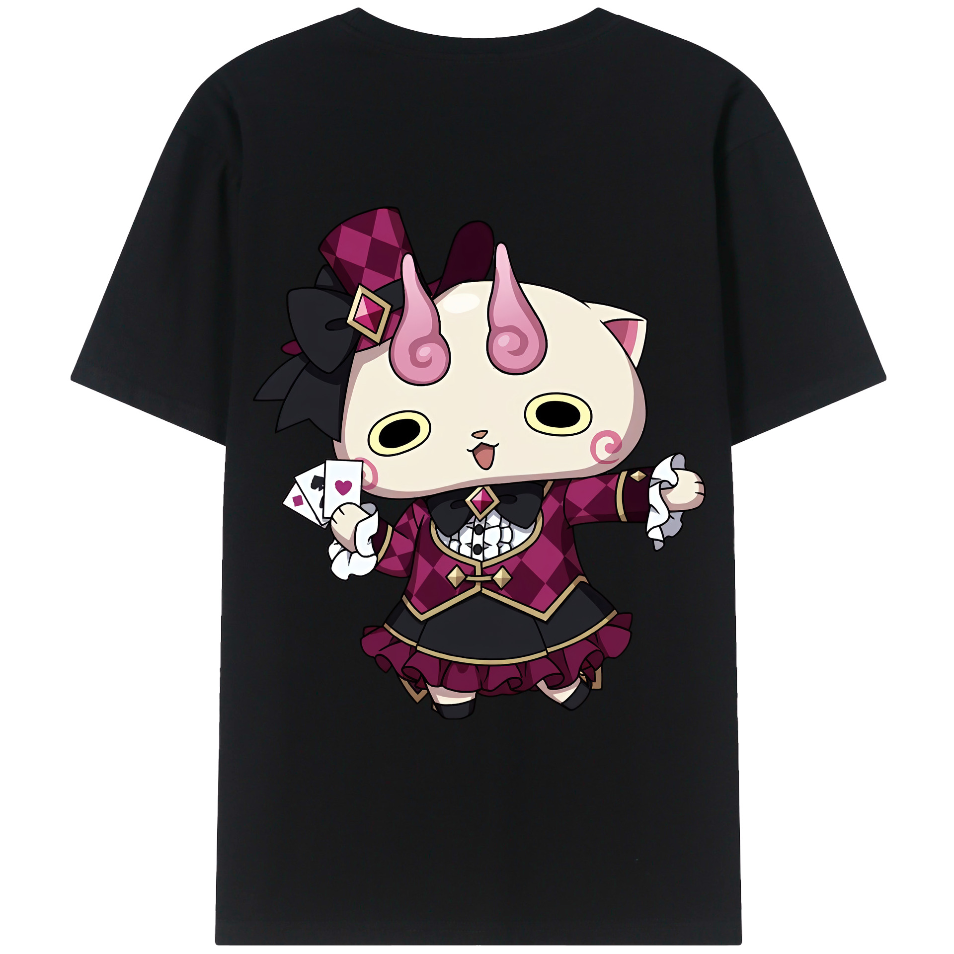 （画像用） 妖怪ウォッチ Yo-kai Watch 綿100％ メンズ半袖Tシャツ（バックプリント） 通気性