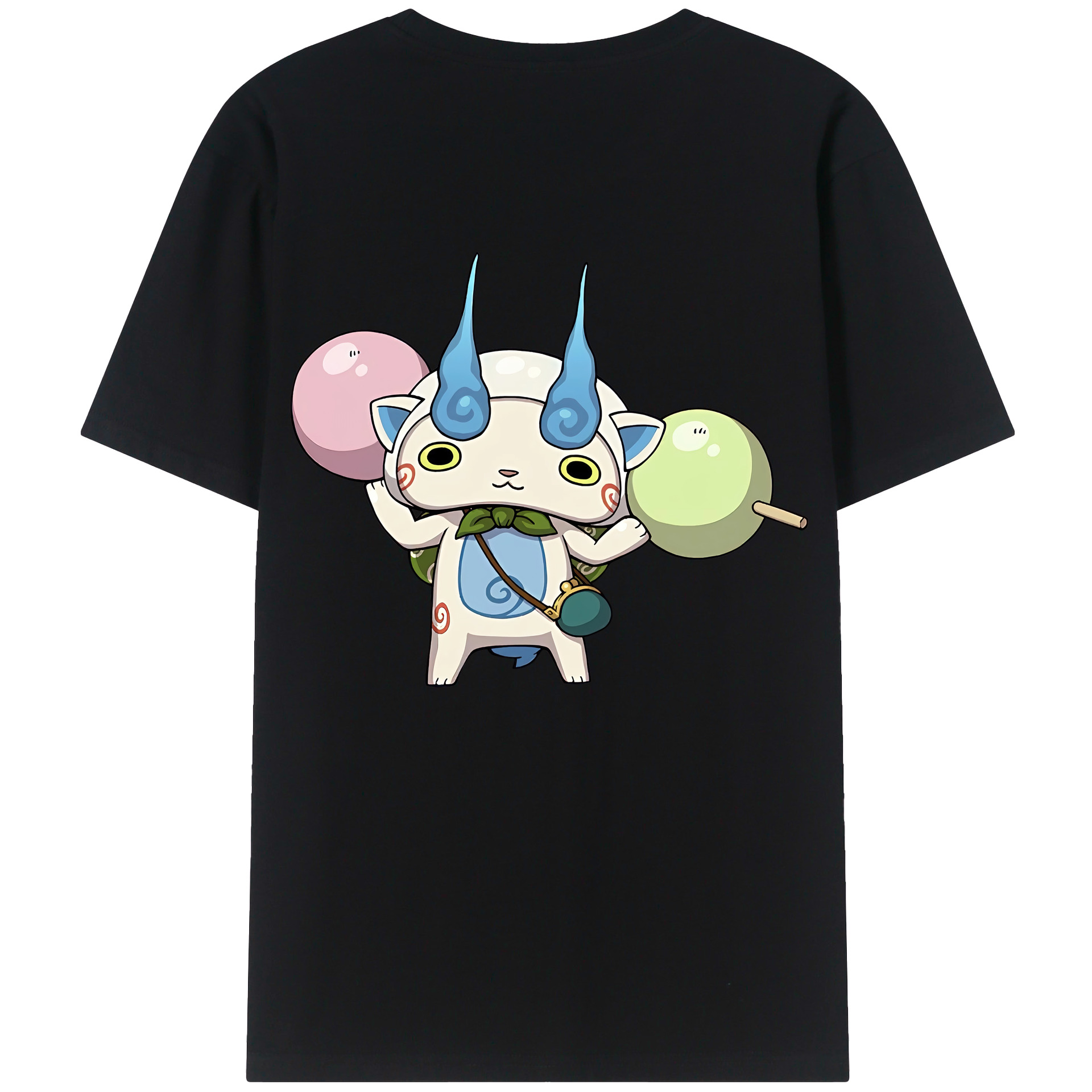 （画像用） 妖怪ウォッチ Yo-kai Watch 綿100％ メンズ半袖Tシャツ（バックプリント） 通気性