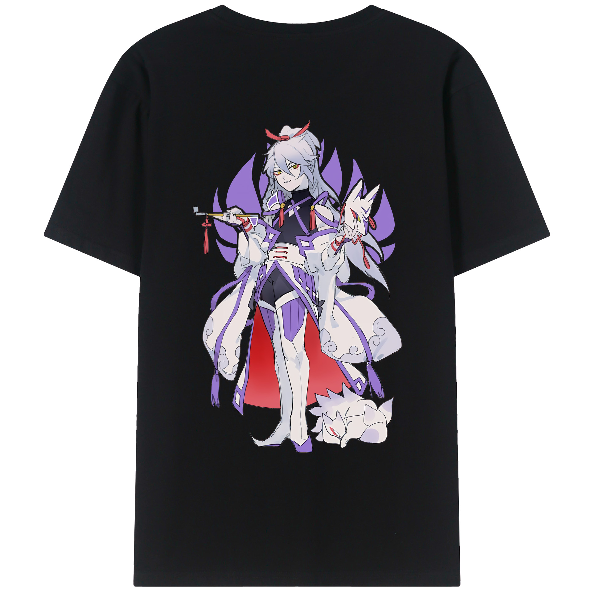 （画像用） 妖怪ウォッチ Yo-kai Watch 綿100％ メンズ半袖Tシャツ（バックプリント） 通気性