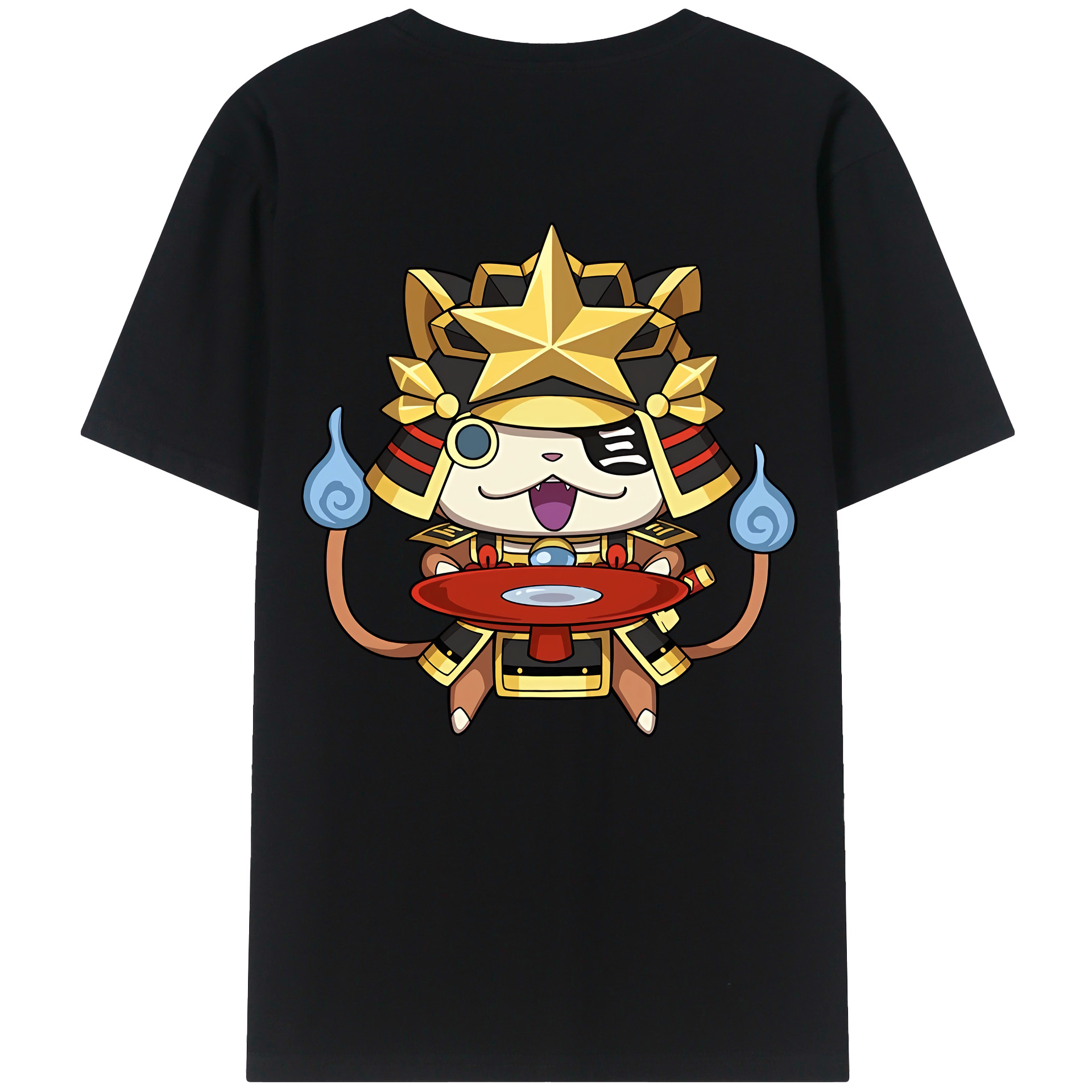 （画像用） 妖怪ウォッチ Yo-kai Watch 綿100％ メンズ半袖Tシャツ（バックプリント） 通気性