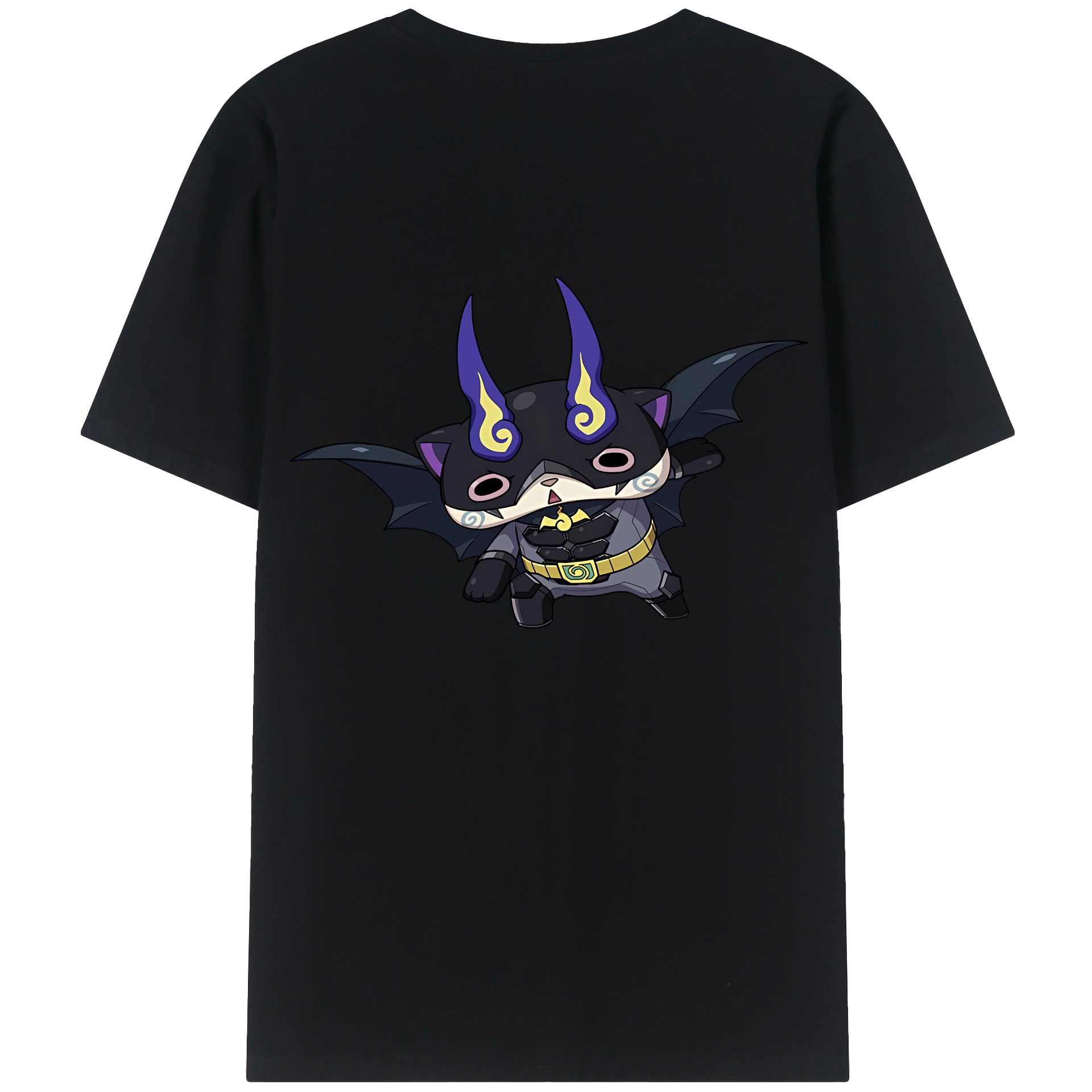 （画像用） 妖怪ウォッチ Yo-kai Watch 綿100％ メンズ半袖Tシャツ（バックプリント） 通気性