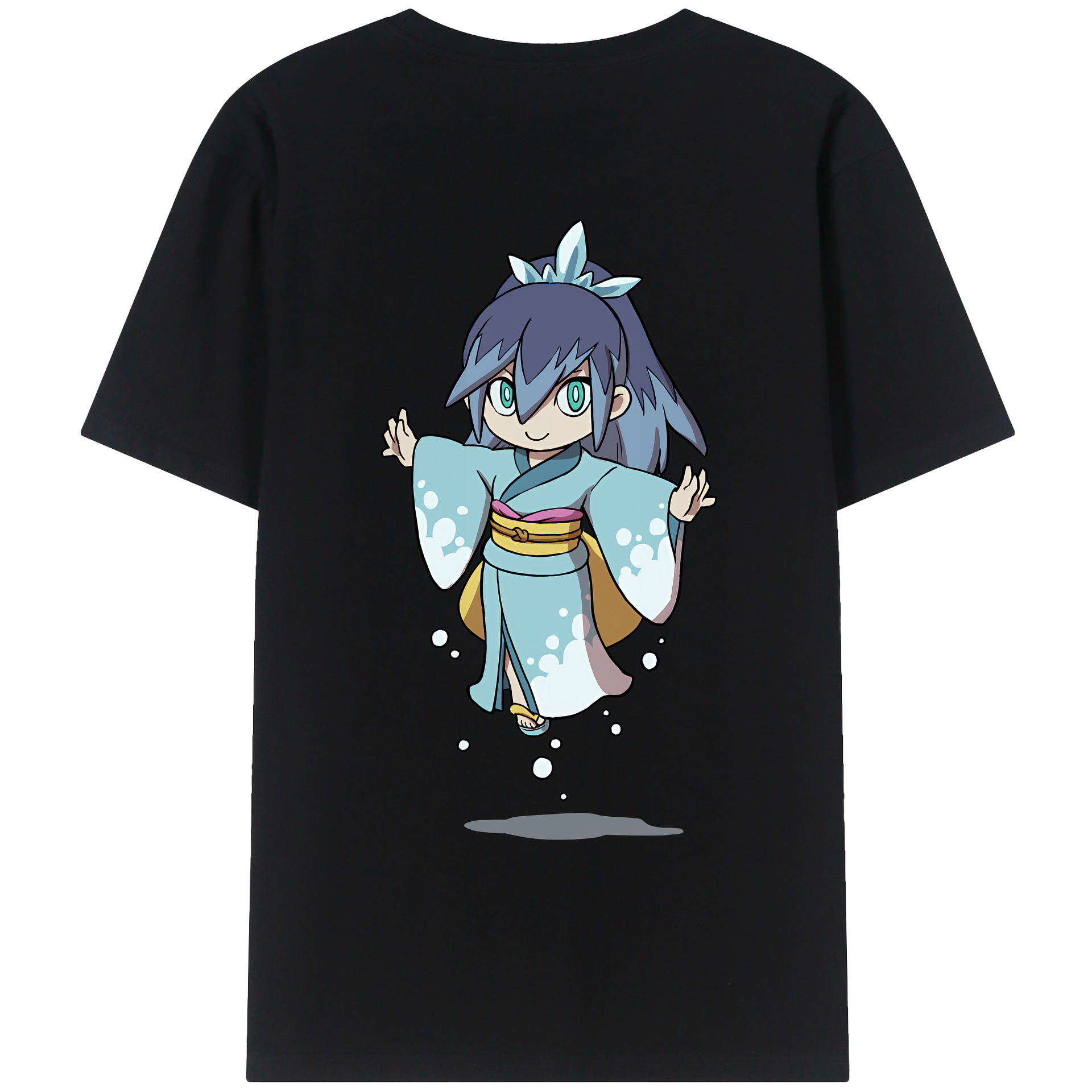 （画像用） 妖怪ウォッチ Yo-kai Watch 綿100％ メンズ半袖Tシャツ（バックプリント） 通気性