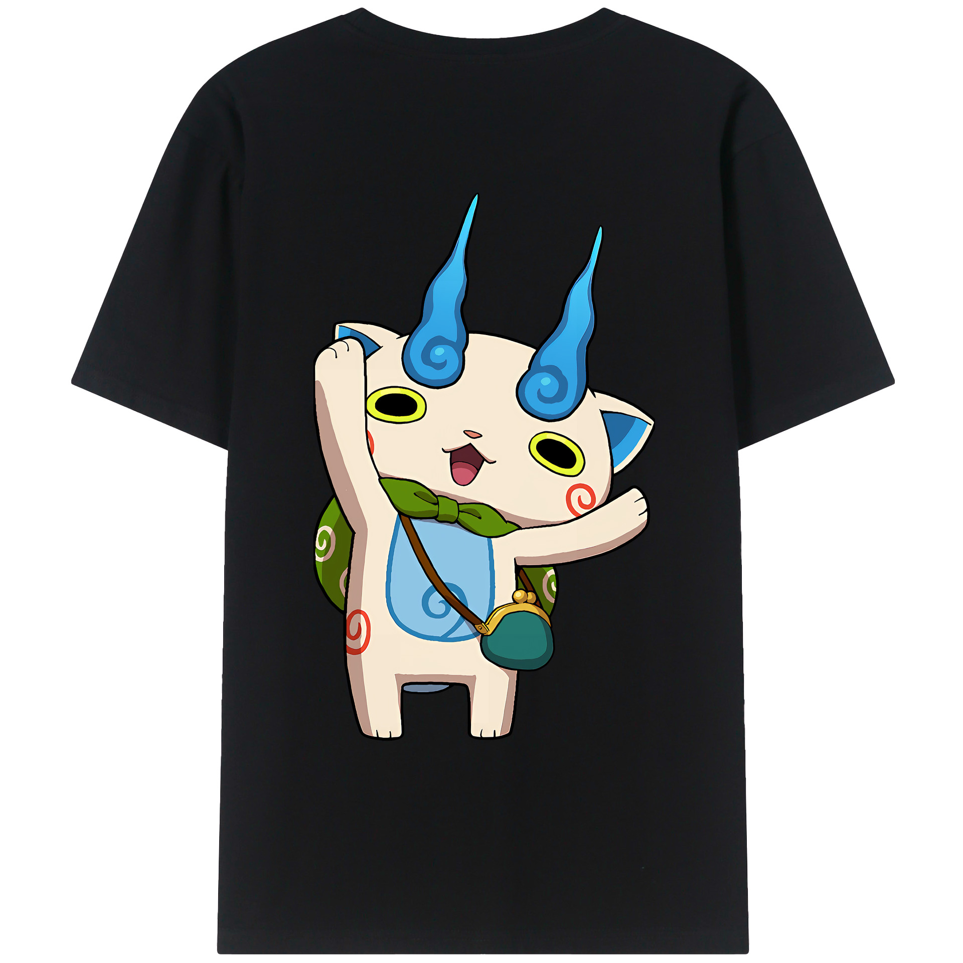 （画像用） 妖怪ウォッチ Yo-kai Watch 綿100％ メンズ半袖Tシャツ（バックプリント） 通気性