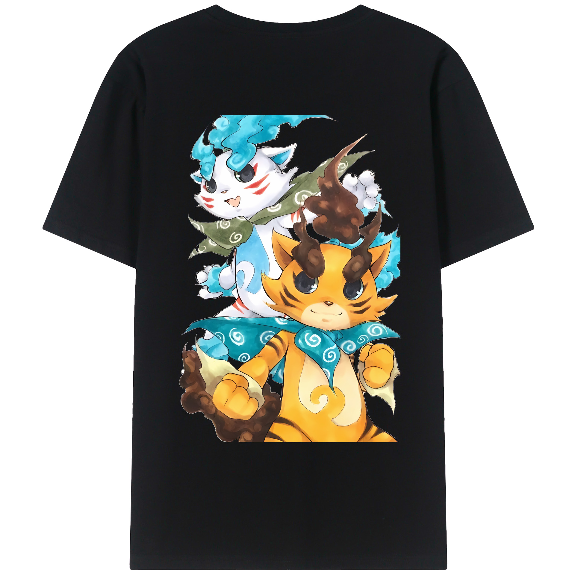 （画像用） 妖怪ウォッチ Yo-kai Watch 綿100％ メンズ半袖Tシャツ（バックプリント） 通気性