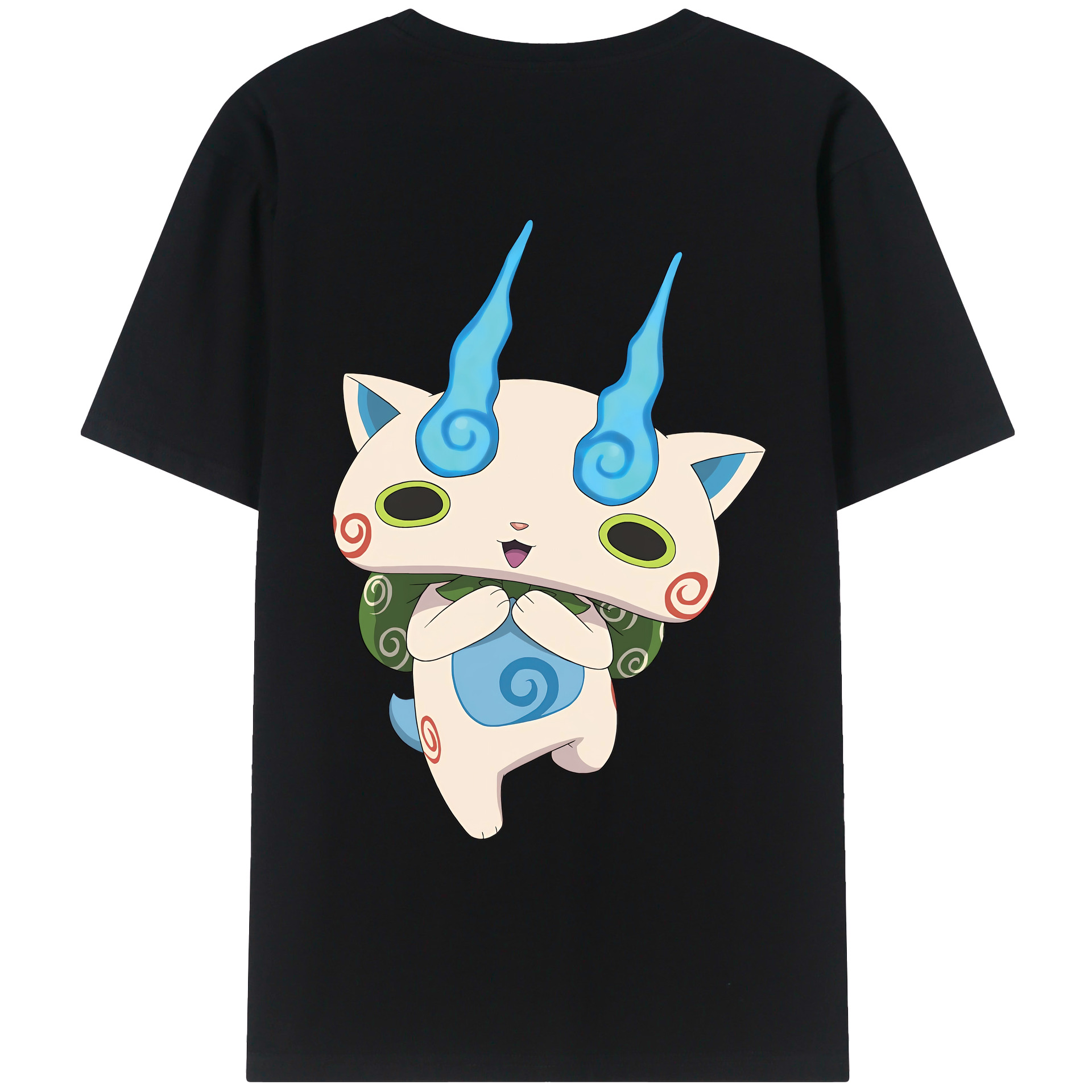 （画像用） 妖怪ウォッチ Yo-kai Watch 綿100％ メンズ半袖Tシャツ（バックプリント） 通気性