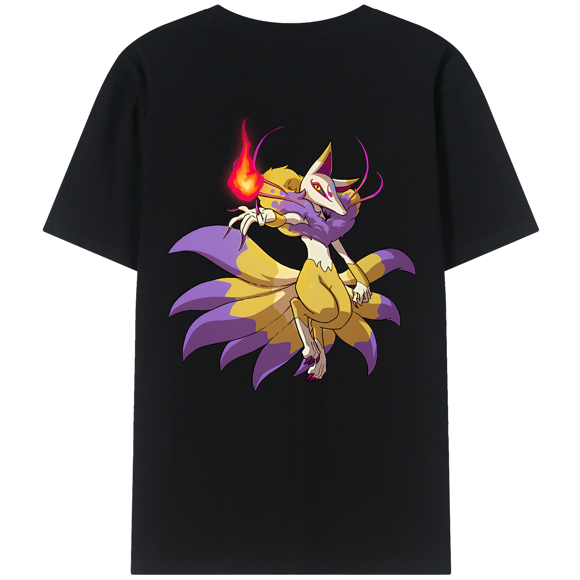 （画像用） 妖怪ウォッチ Yo-kai Watch 綿100％ メンズ半袖Tシャツ（バックプリント） 通気性