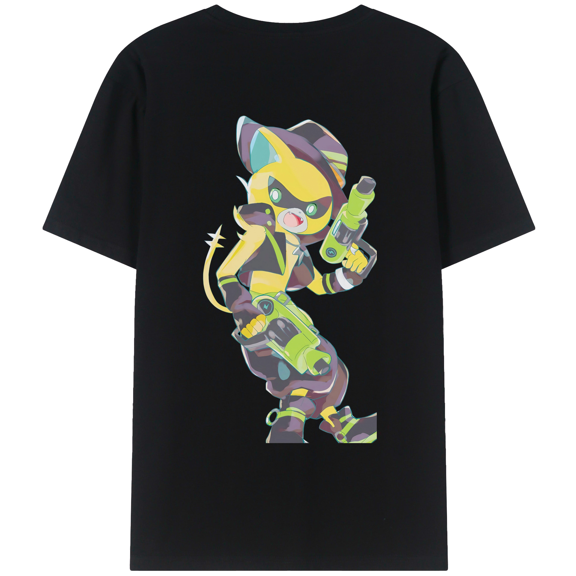 （画像用） 妖怪ウォッチ Yo-kai Watch 綿100％ メンズ半袖Tシャツ（バックプリント） 通気性