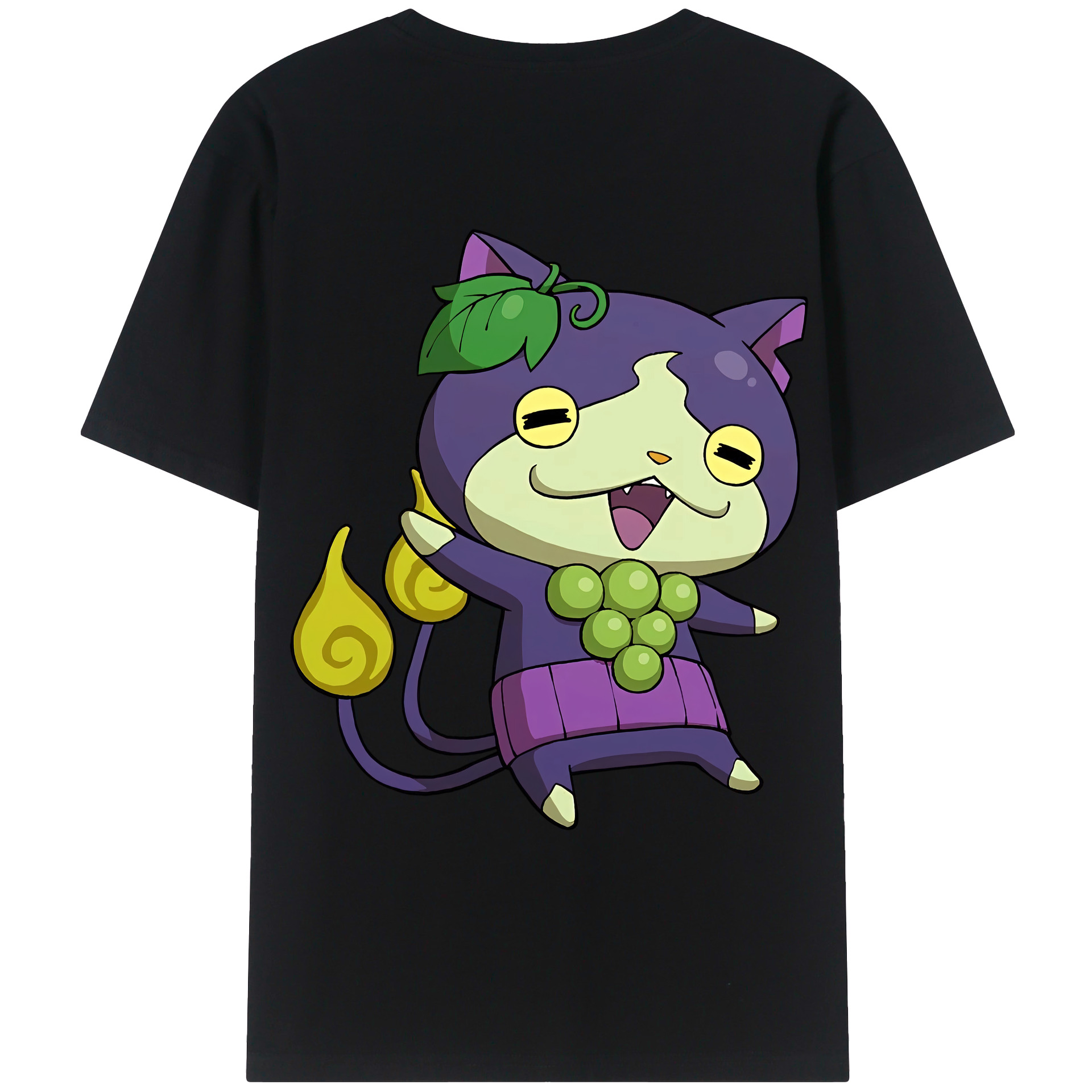 （画像用） 妖怪ウォッチ Yo-kai Watch 綿100％ メンズ半袖Tシャツ（バックプリント） 通気性